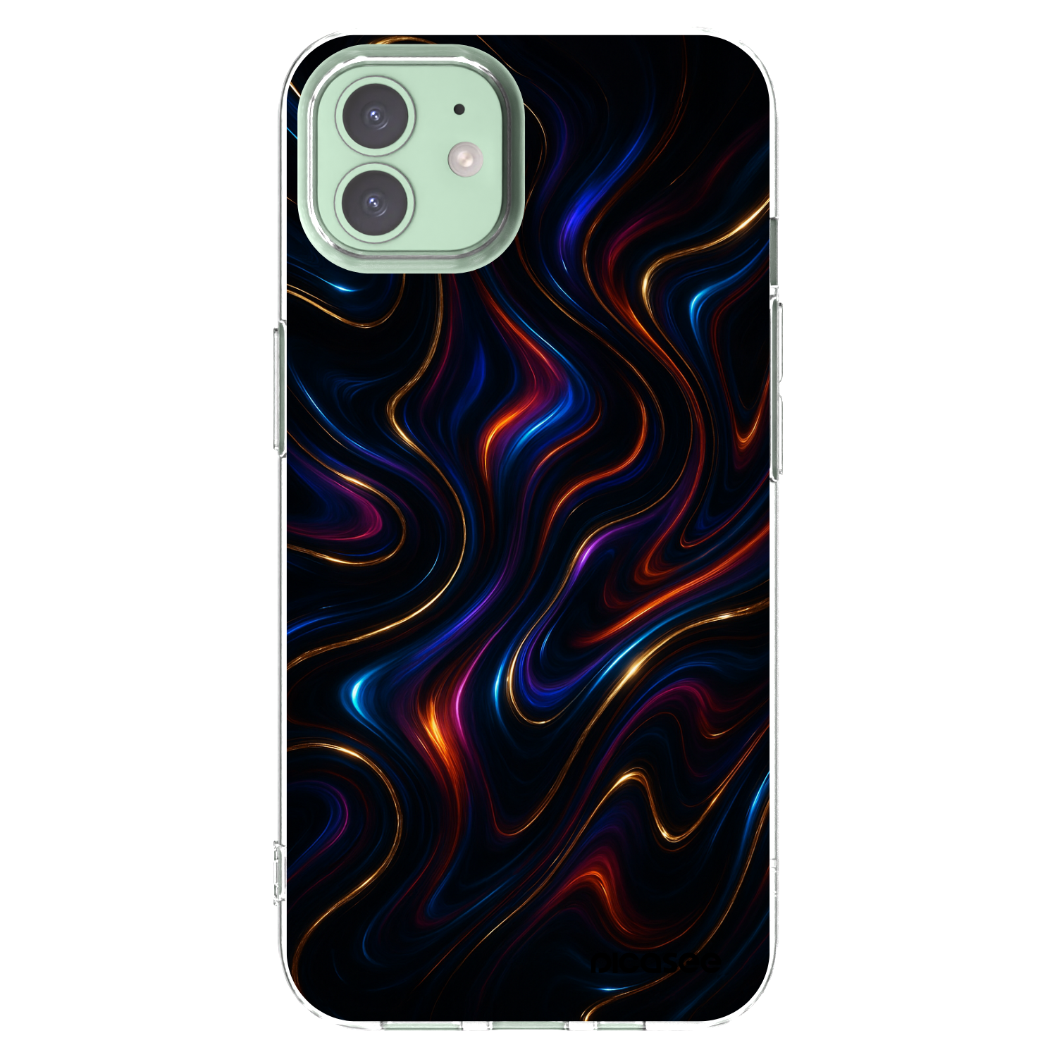 Picasee silikonska prozirna maskica za Apple iPhone 12 - Noir