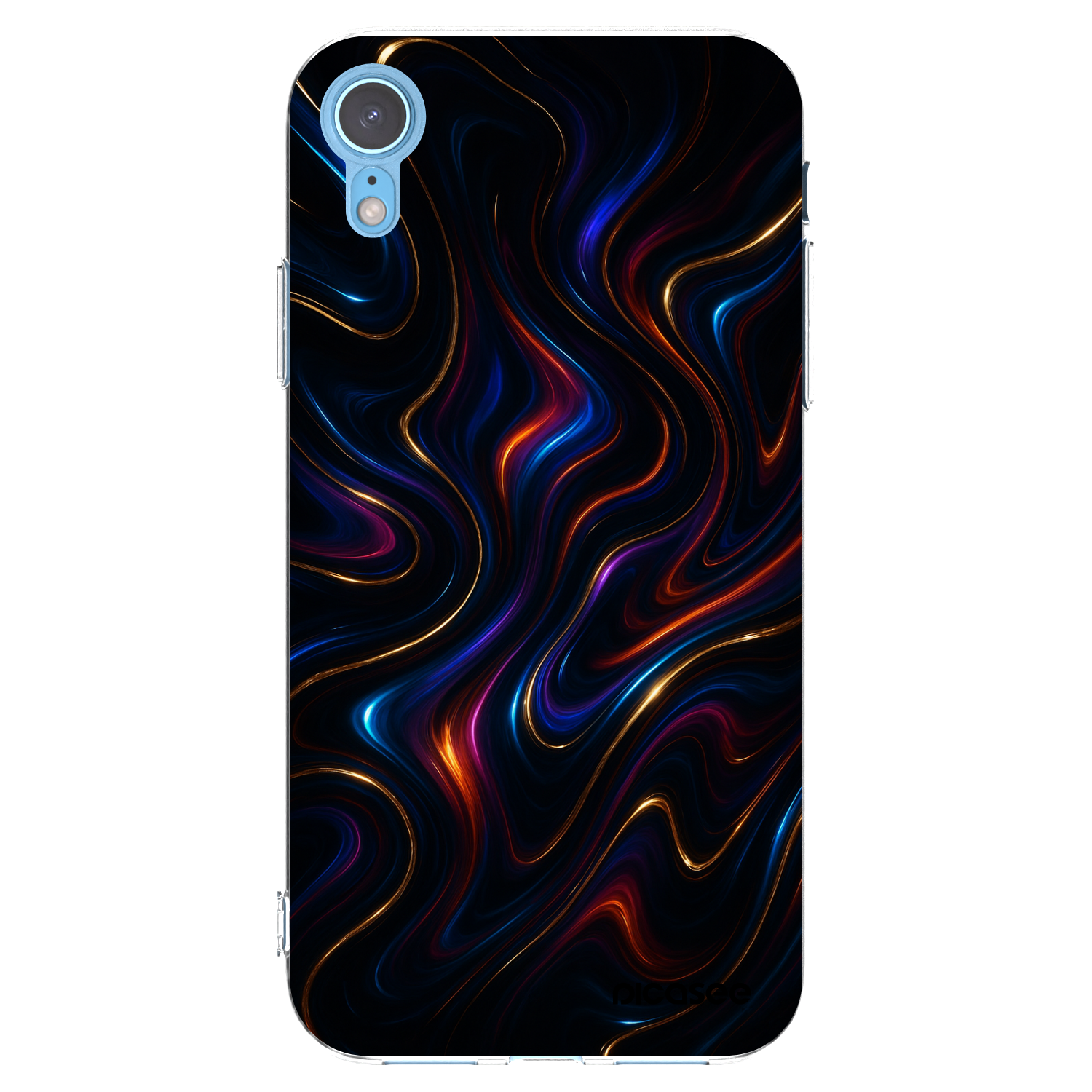 Picasee silikonska prozirna maskica za Apple iPhone XR - Noir