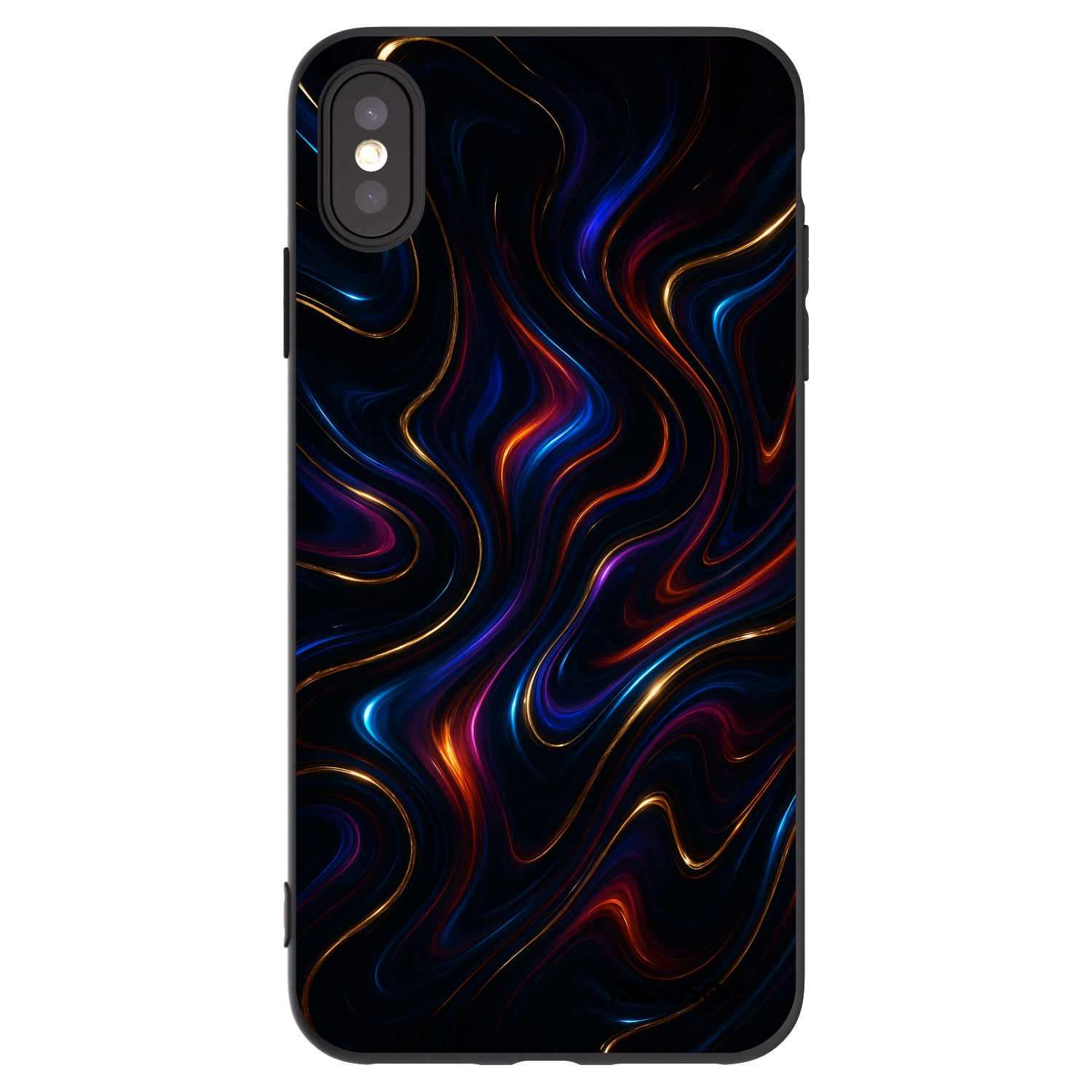 Picasee crna silikonska maskica za Apple iPhone XS Max - Noir