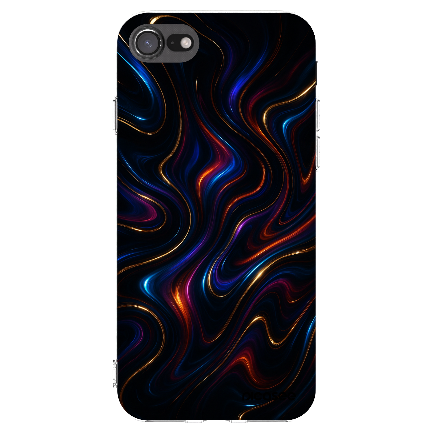 Picasee silikonska prozirna maskica za Apple iPhone SE 2022 - Noir