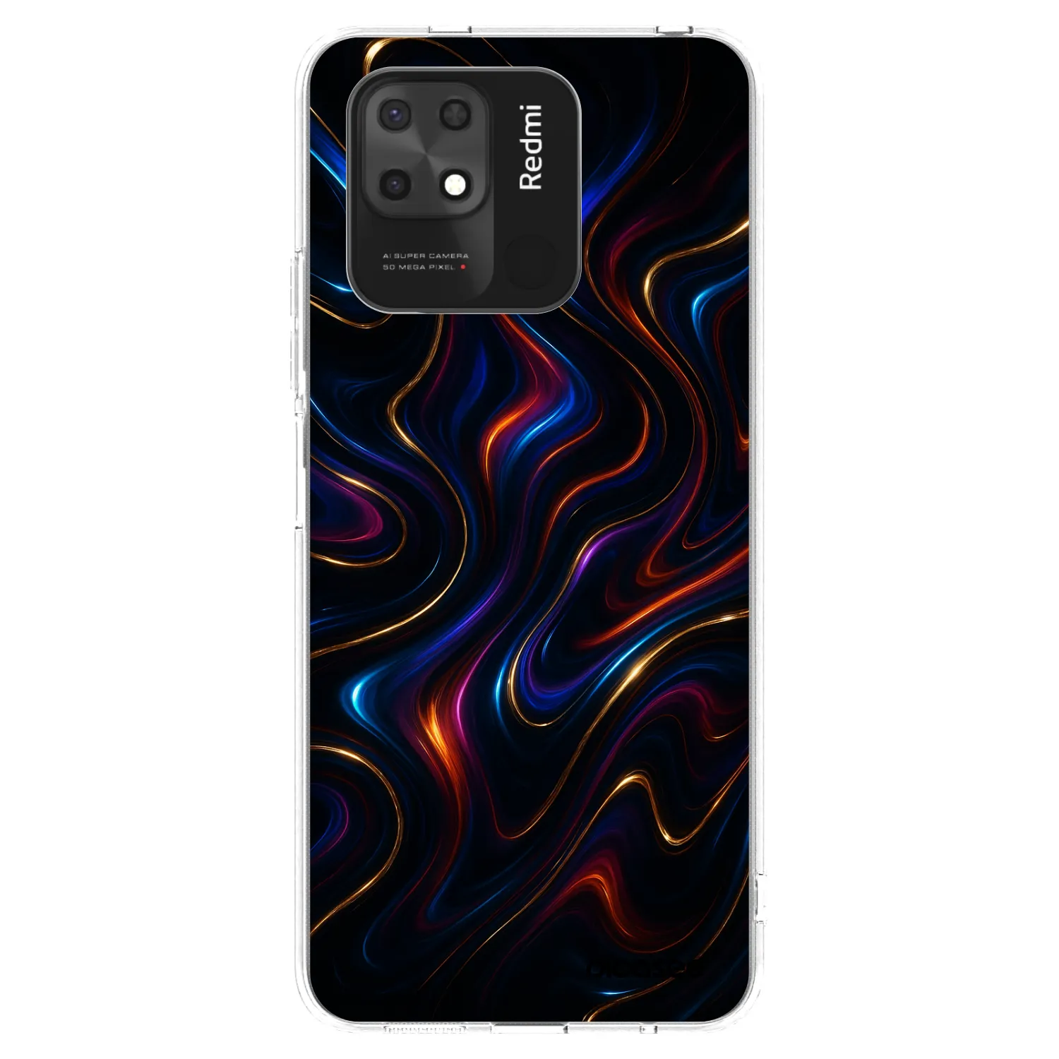 Picasee silikonska prozirna maskica za Xiaomi Redmi 10C - Noir