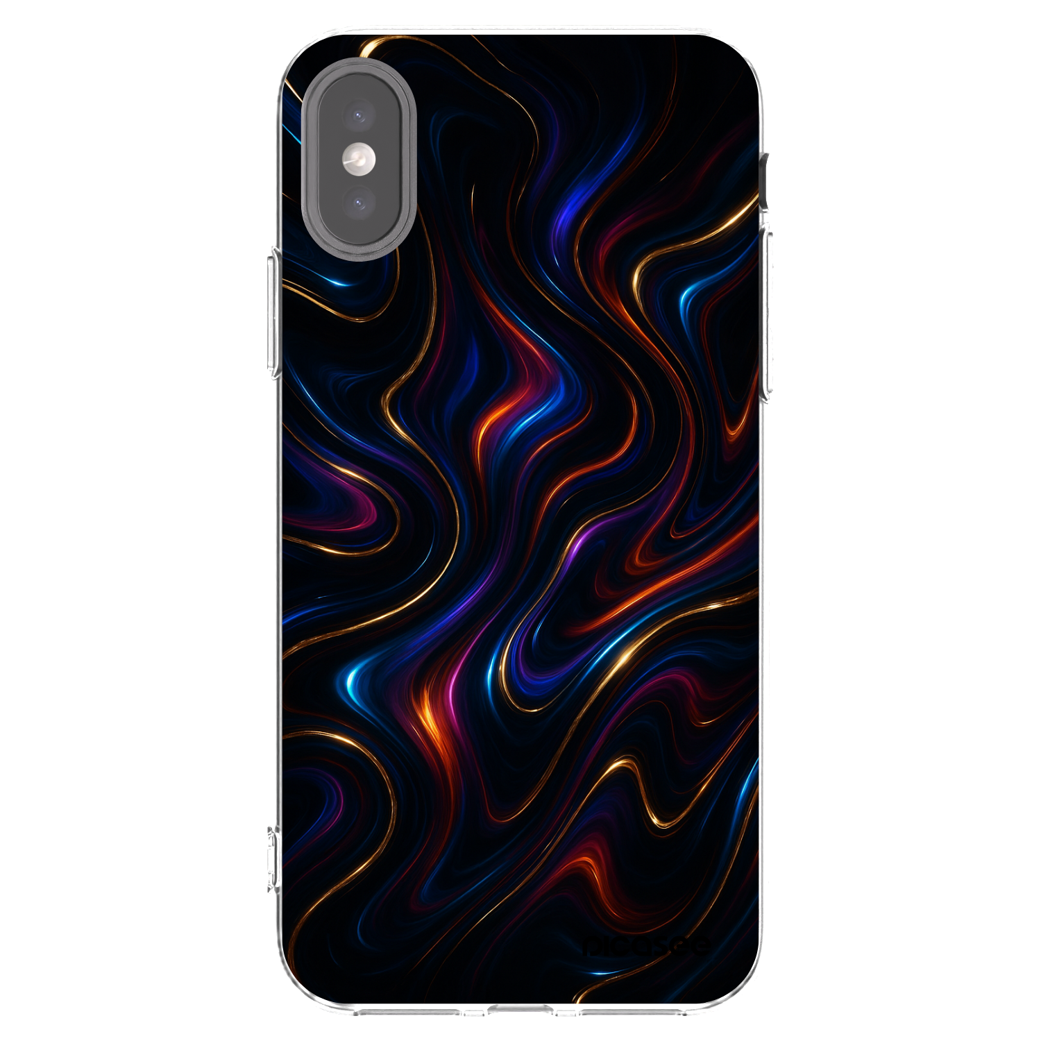 Picasee silikonska prozirna maskica za Apple iPhone X/XS - Noir