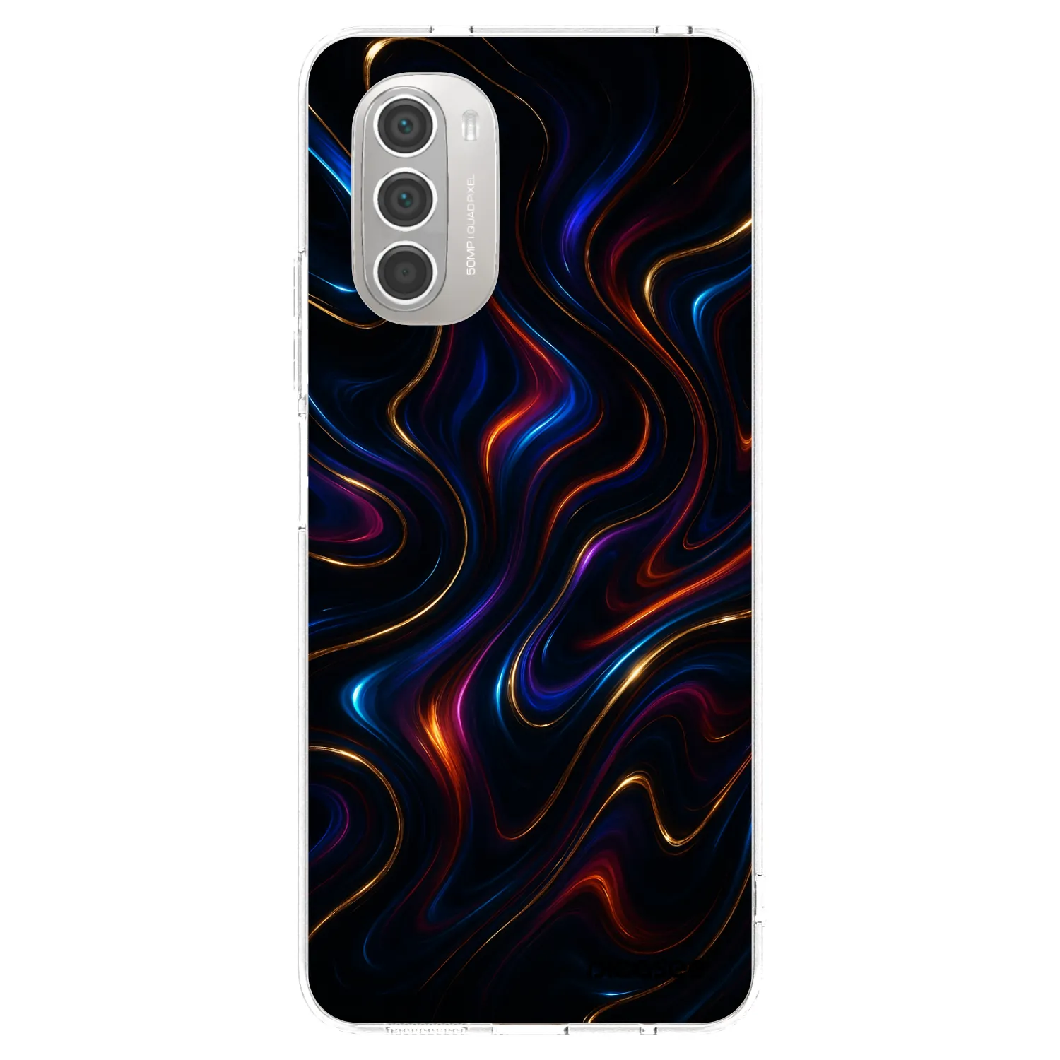 Picasee silikonska prozirna maskica za Motorola Moto G51 - Noir