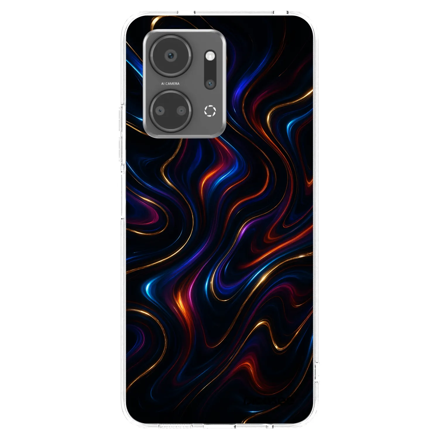 Picasee silikonska prozirna maskica za Honor X7a - Noir
