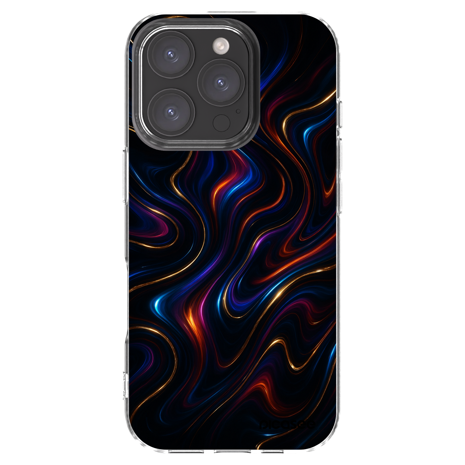 Picasee silikonska prozirna maskica za Apple iPhone 16 Pro - Noir