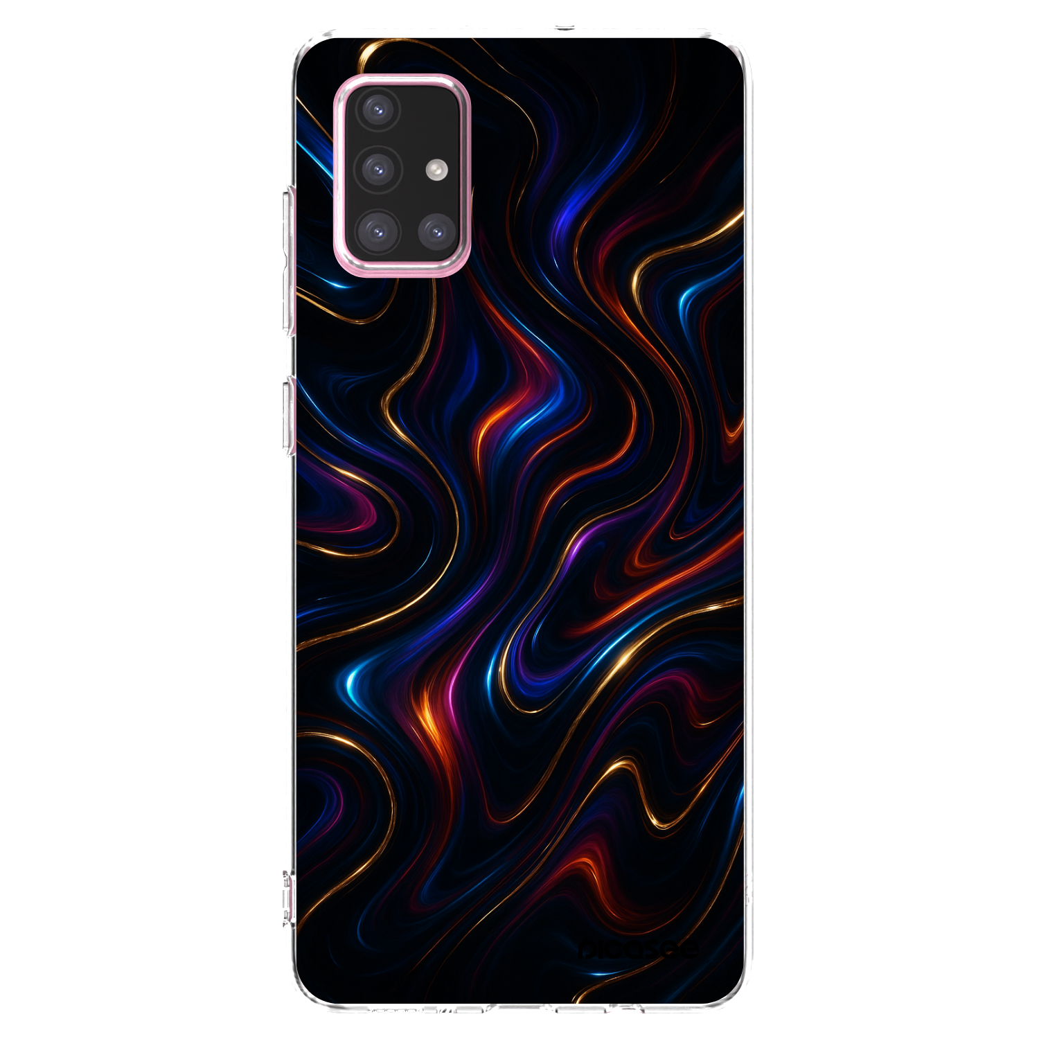 Picasee silikonska prozirna maskica za Samsung Galaxy A71 A715F - Noir