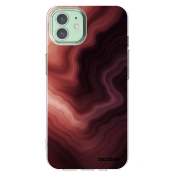 Picasee silikonska prozirna maskica za Apple iPhone 12 Pro - Rouge