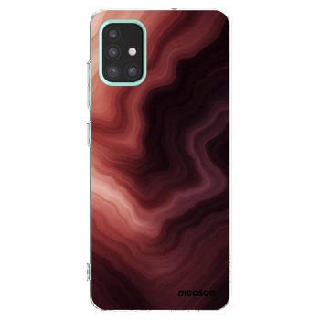 Picasee silikonska prozirna maskica za Samsung Galaxy M31s - Rouge