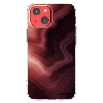 Picasee silikonska prozirna maskica za Apple iPhone 13 mini - Rouge
