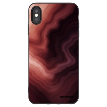 Picasee crna silikonska maskica za Apple iPhone XS Max - Rouge
