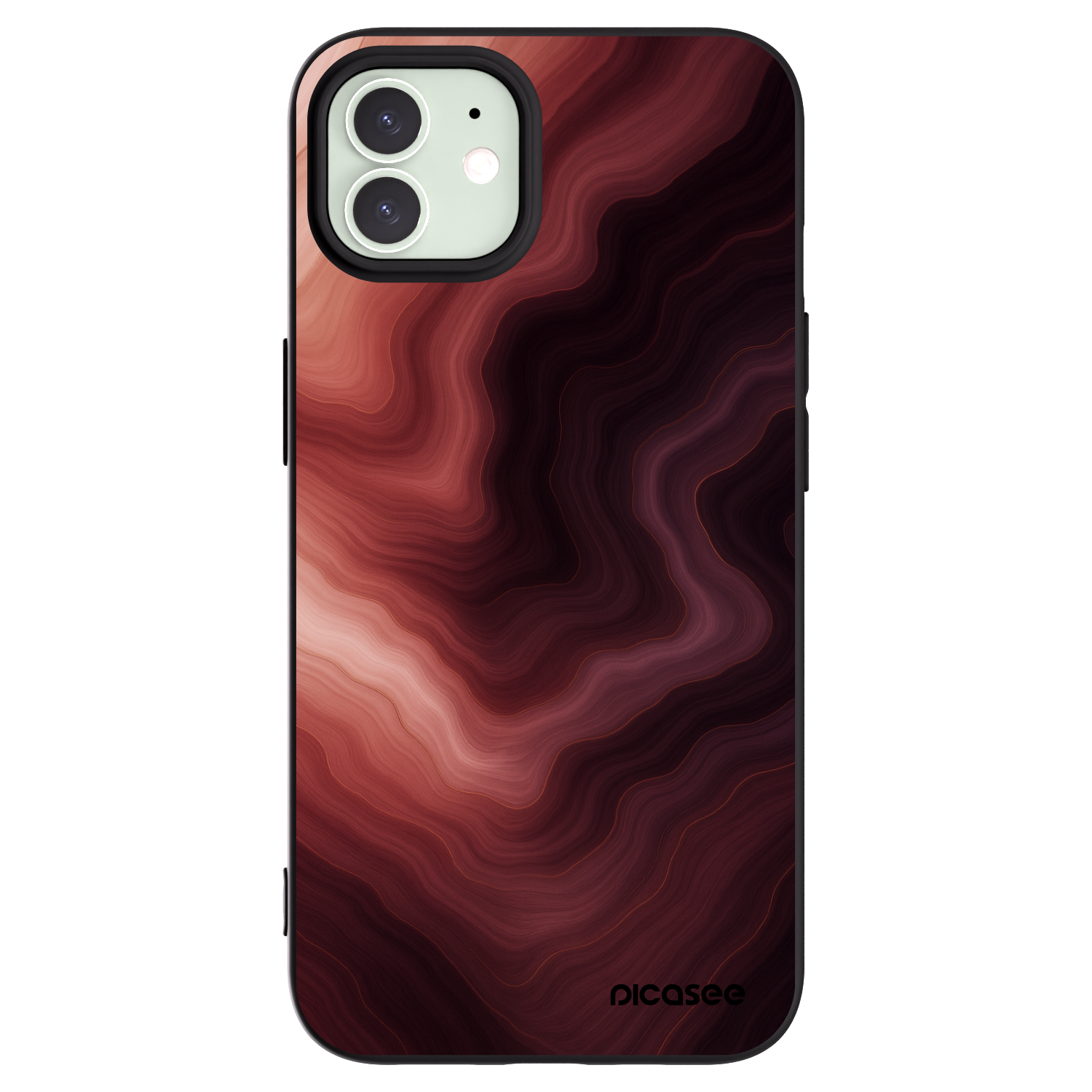Picasee crna silikonska maskica za Apple iPhone 12 Pro - Rouge
