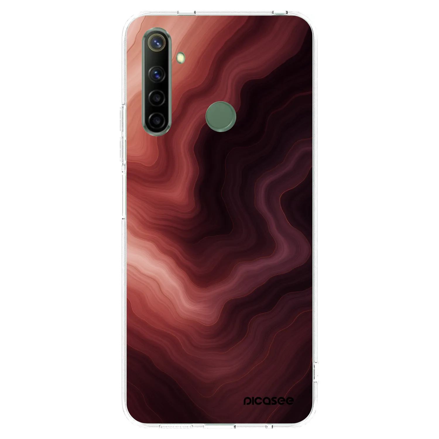 Picasee silikonska prozirna maskica za Realme 6i - Rouge