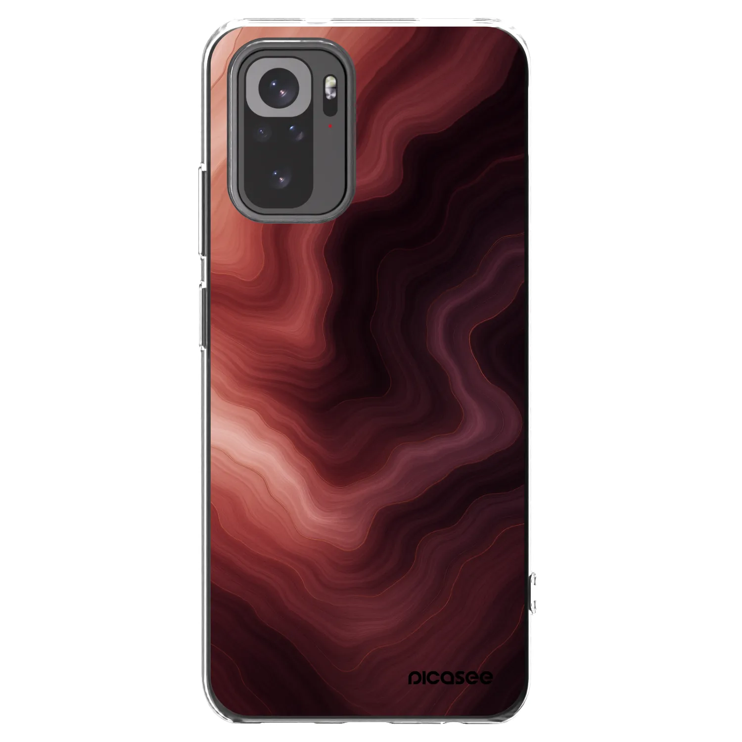 Picasee silikonska prozirna maskica za Xiaomi Redmi Note 10S - Rouge