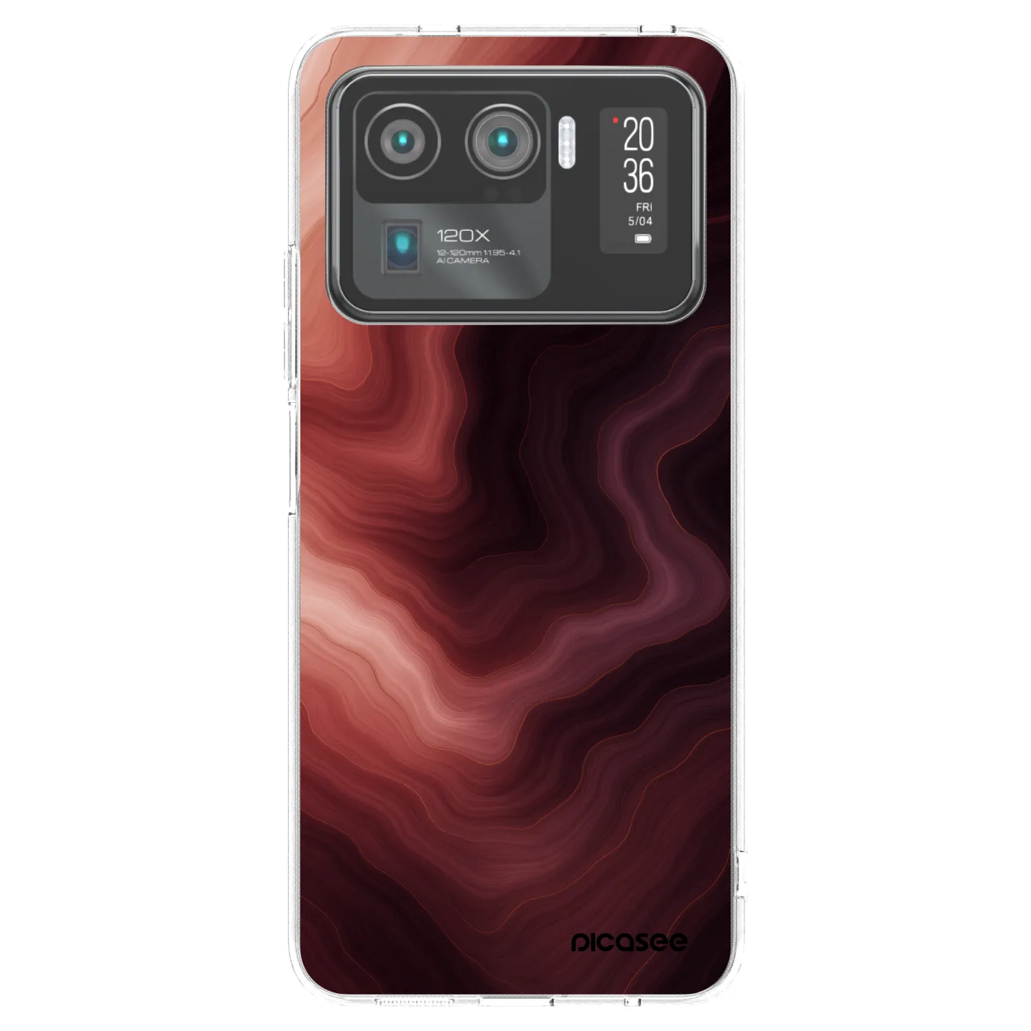 Picasee silikonska prozirna maskica za Xiaomi Mi 11 Ultra - Rouge