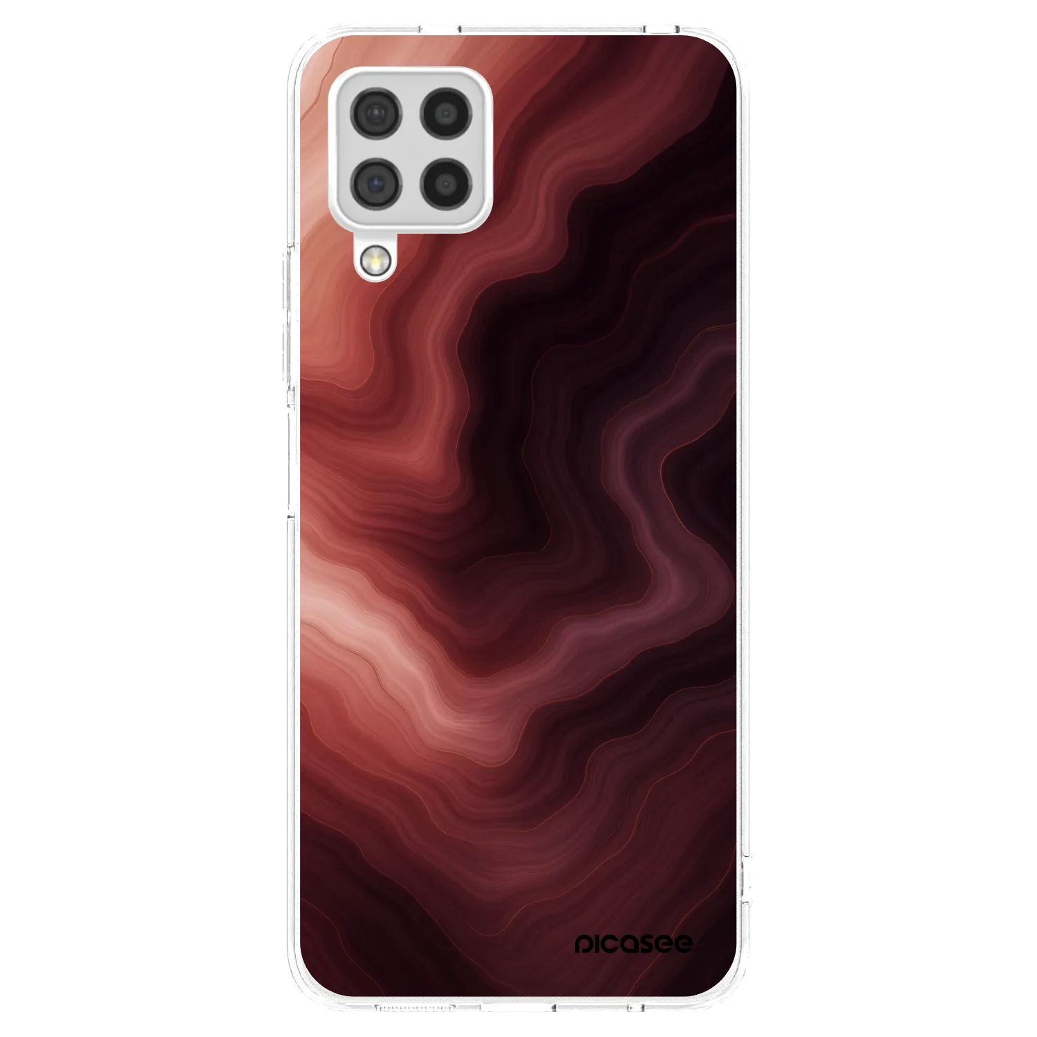 Picasee silikonska prozirna maskica za Samsung Galaxy A22 A225F 4G - Rouge