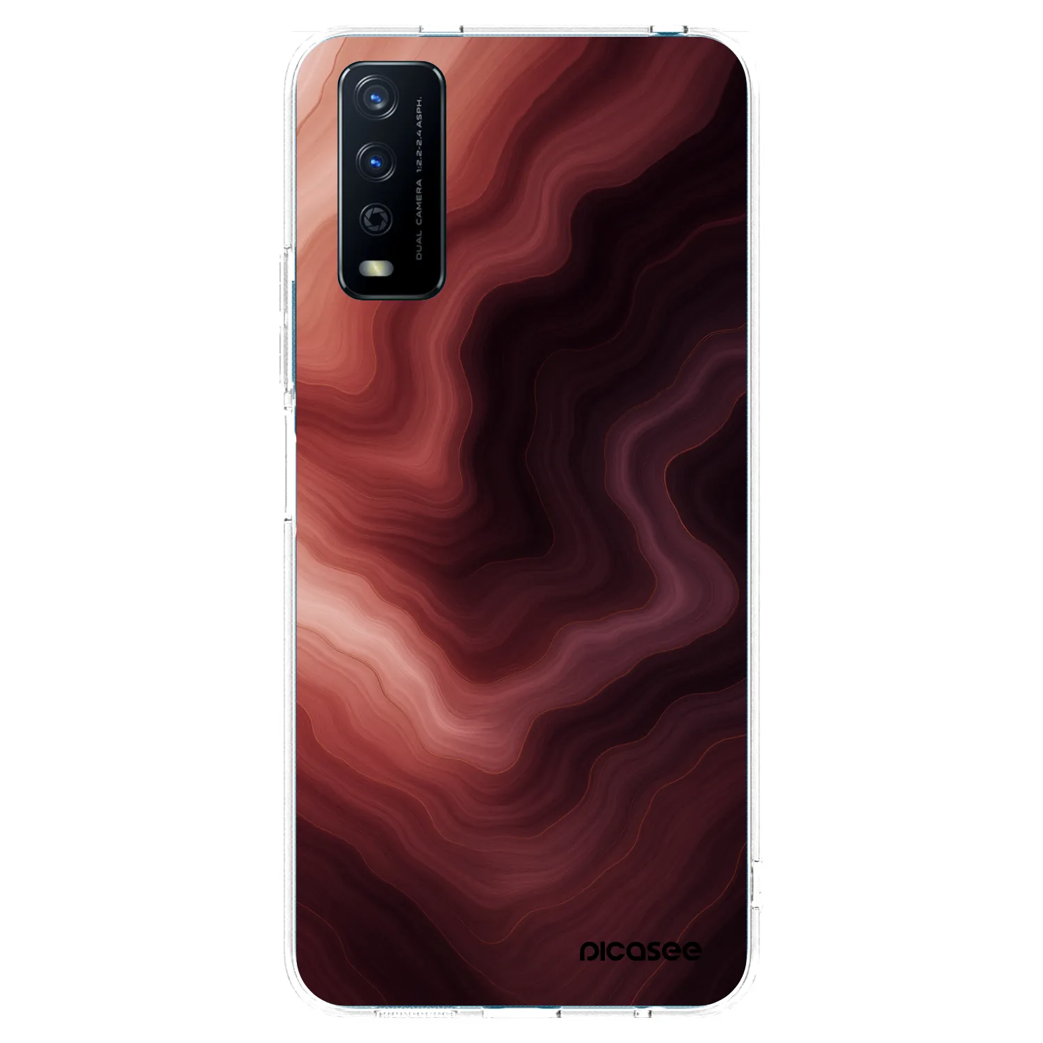 Picasee silikonska prozirna maskica za Vivo Y11s - Rouge