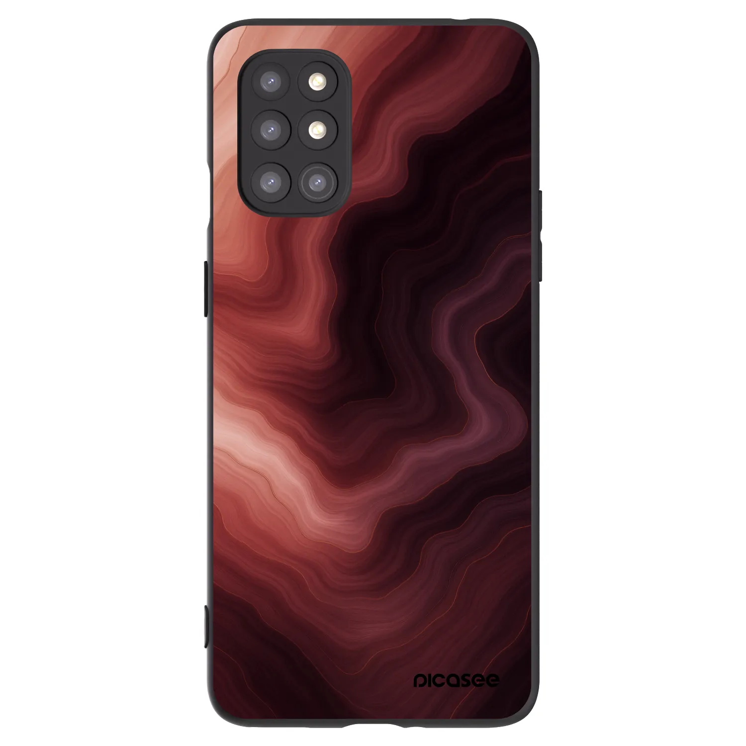 Picasee crna silikonska maskica za OnePlus 8T - Rouge