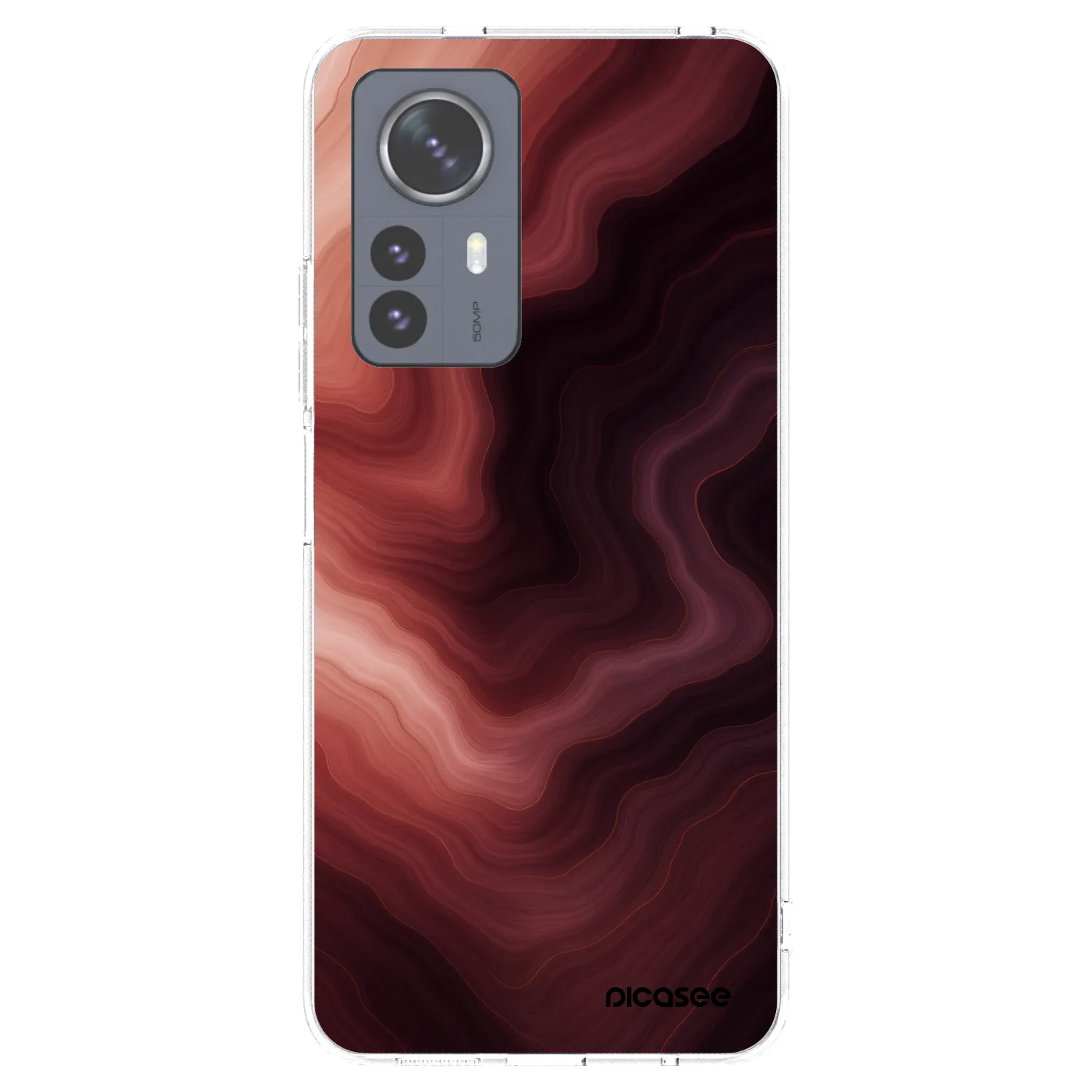 Picasee silikonska prozirna maskica za Xiaomi 12 Pro - Rouge