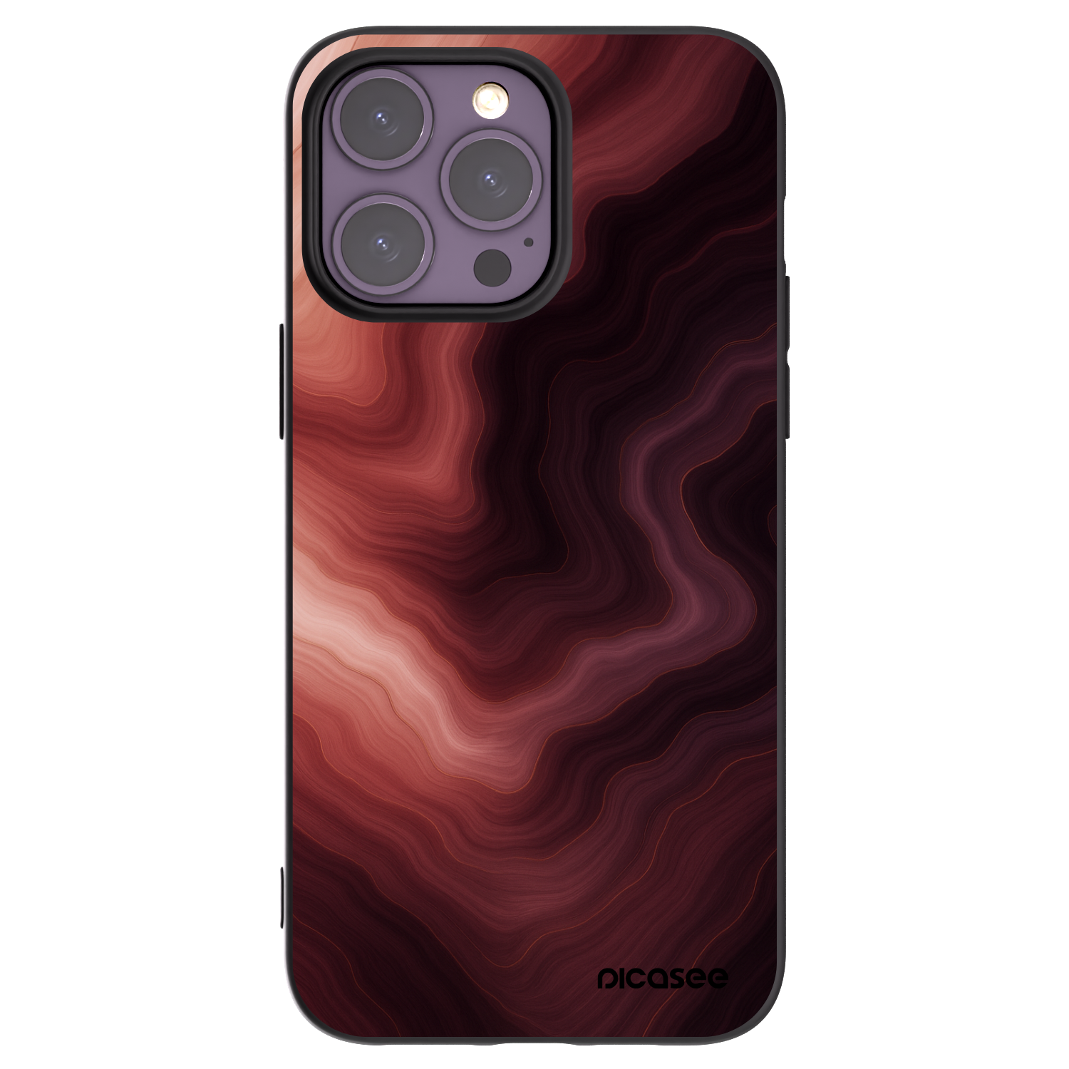 Picasee crna silikonska maskica za Apple iPhone 14 Pro Max - Rouge