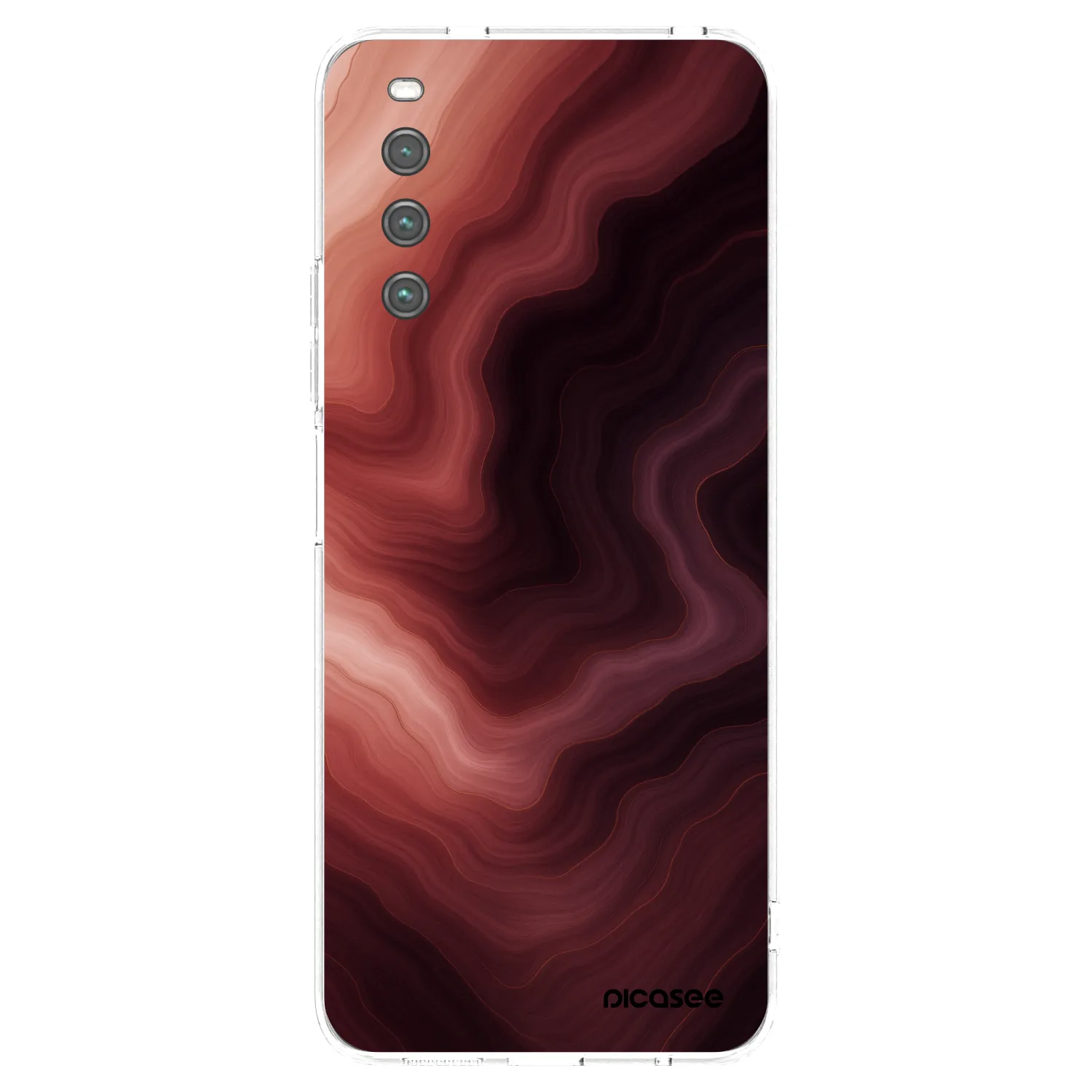 Picasee silikonska prozirna maskica za Sony Xperia 10 IV 5G - Rouge