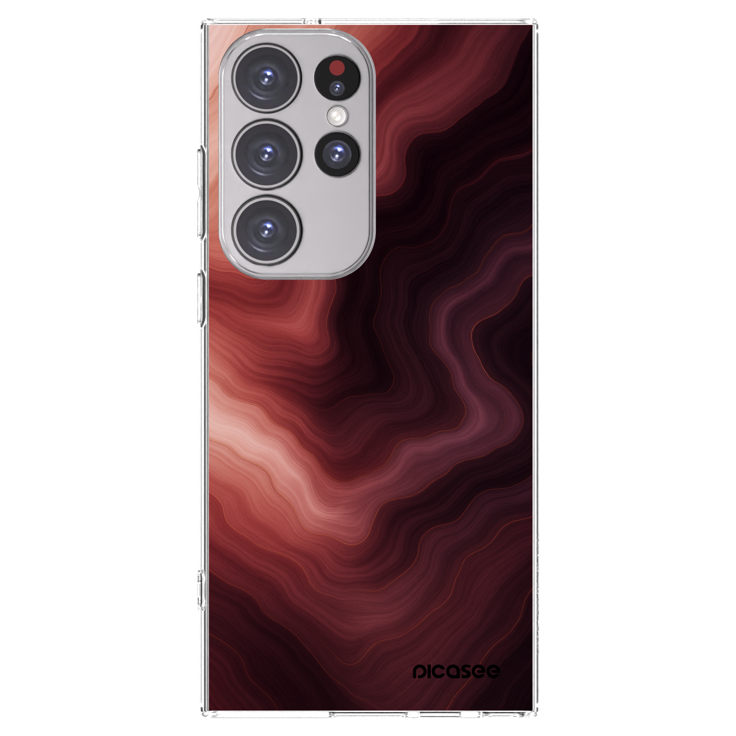 Picasee silikonska prozirna maskica za Samsung Galaxy S23 Ultra 5G - Rouge