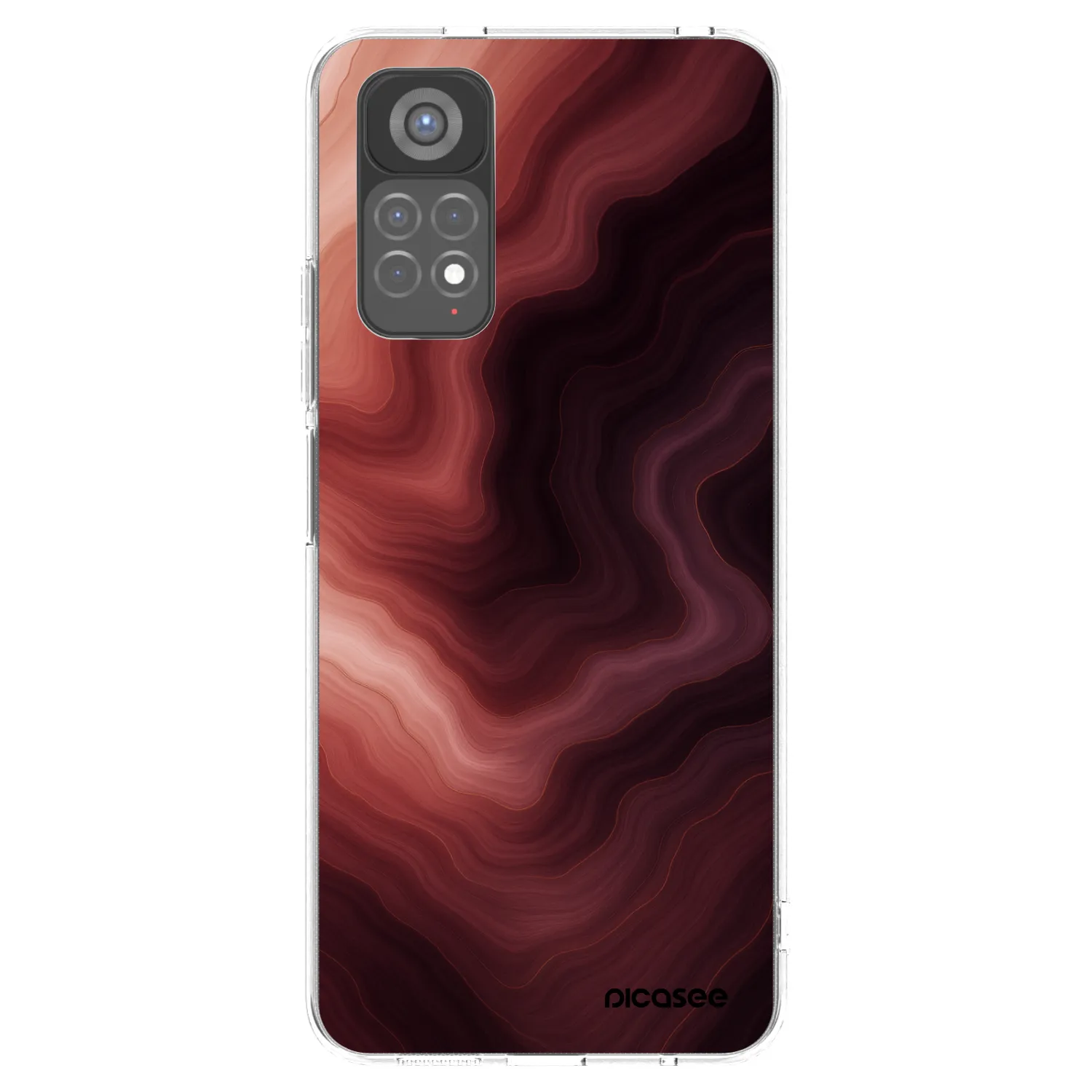 Picasee silikonska prozirna maskica za Xiaomi Redmi Note 11S 5G - Rouge
