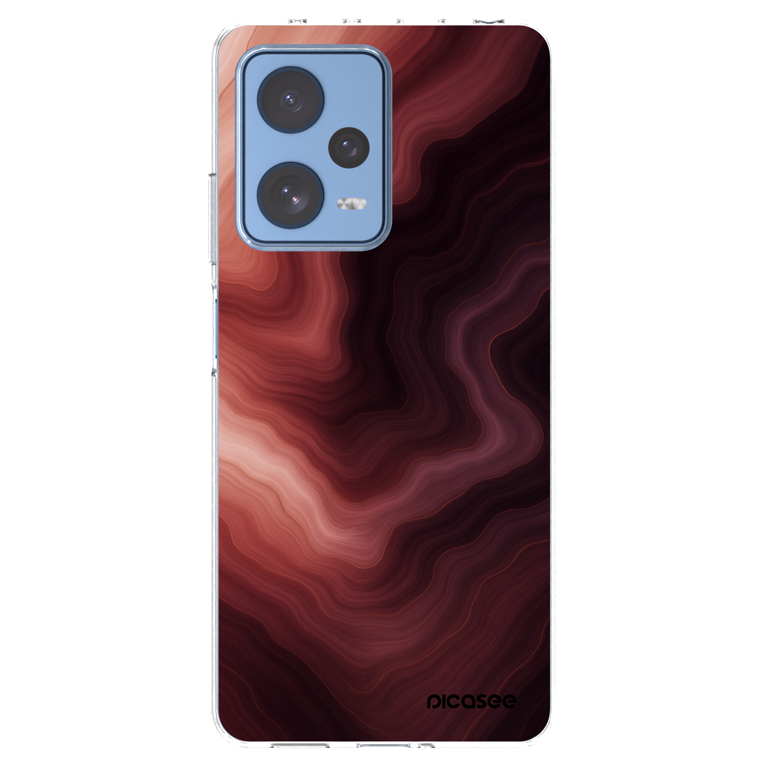 Picasee silikonska prozirna maskica za Xiaomi Redmi Note 12 Pro 5G - Rouge