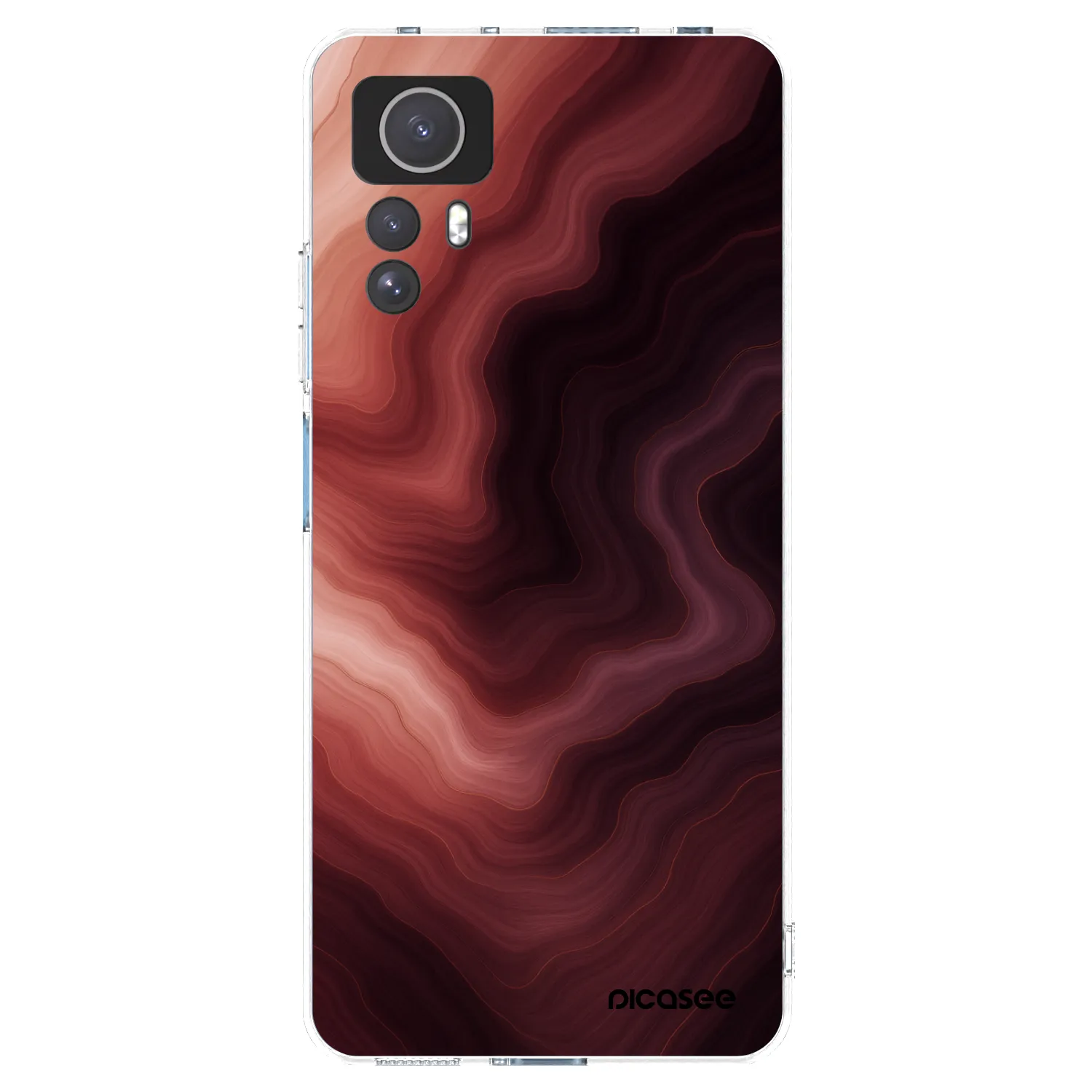 Picasee silikonska prozirna maskica za Xiaomi Redmi Note 12S - Rouge