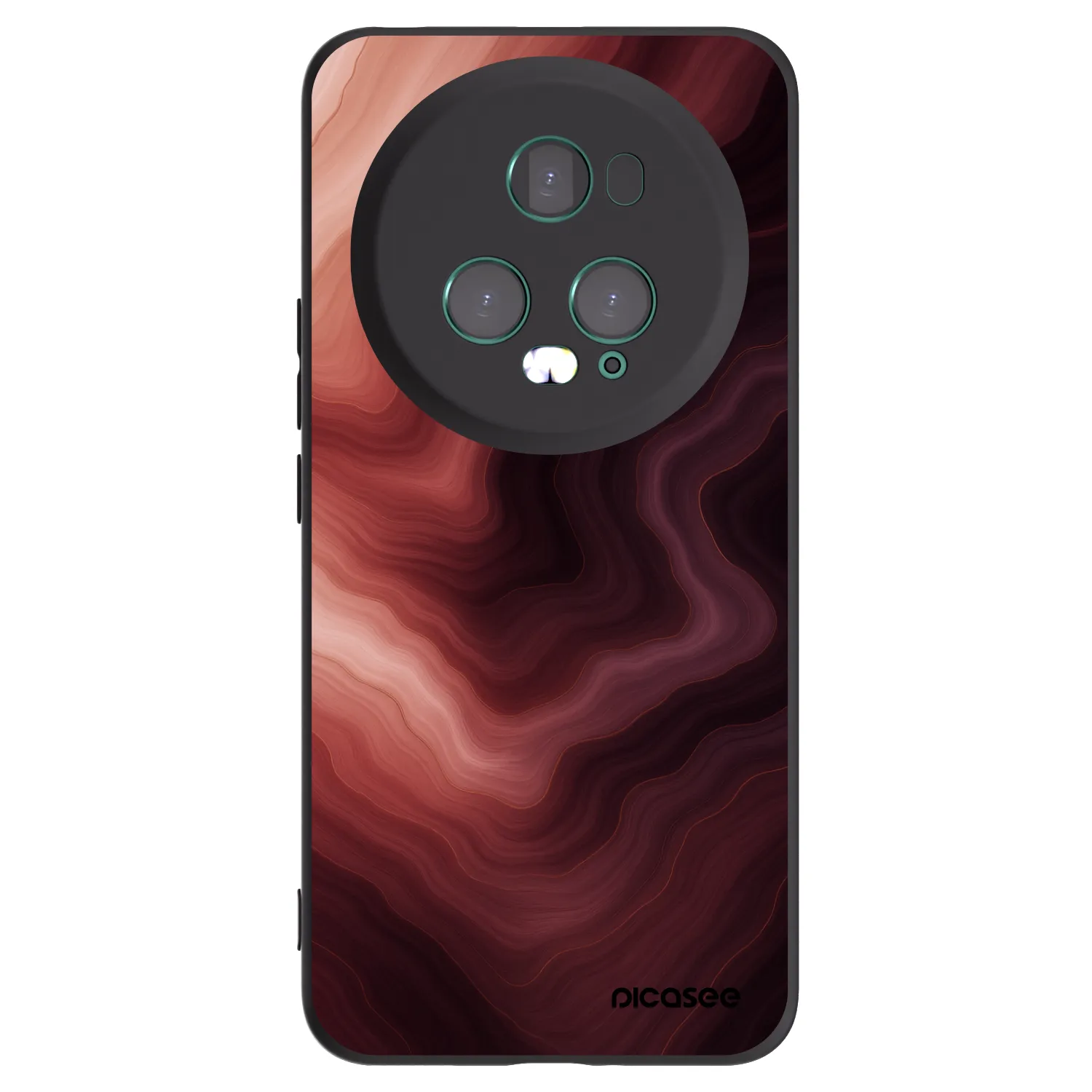 Picasee crna silikonska maskica za Honor Magic5 Pro - Rouge