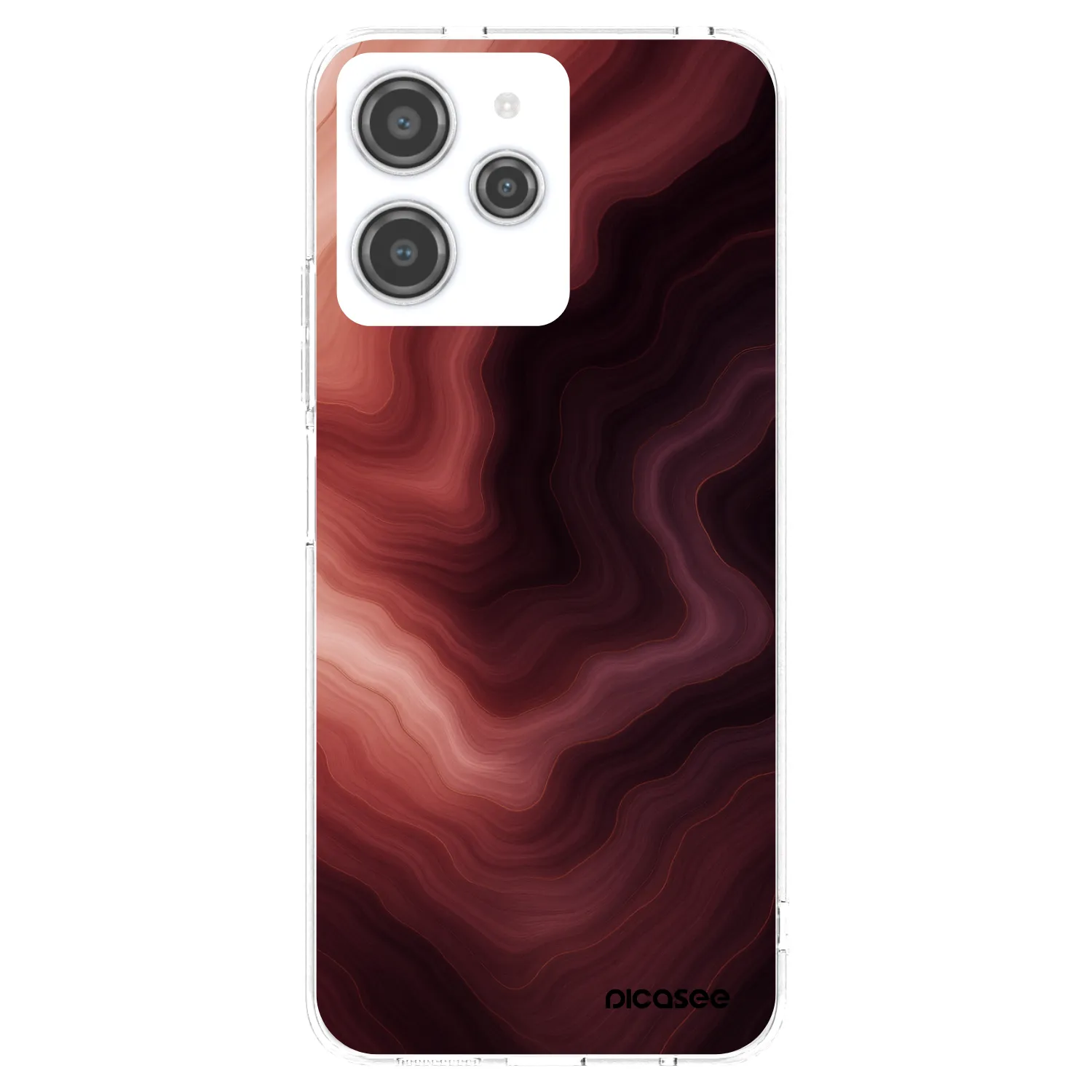 Picasee silikonska prozirna maskica za Xiaomi Redmi 12 4G - Rouge