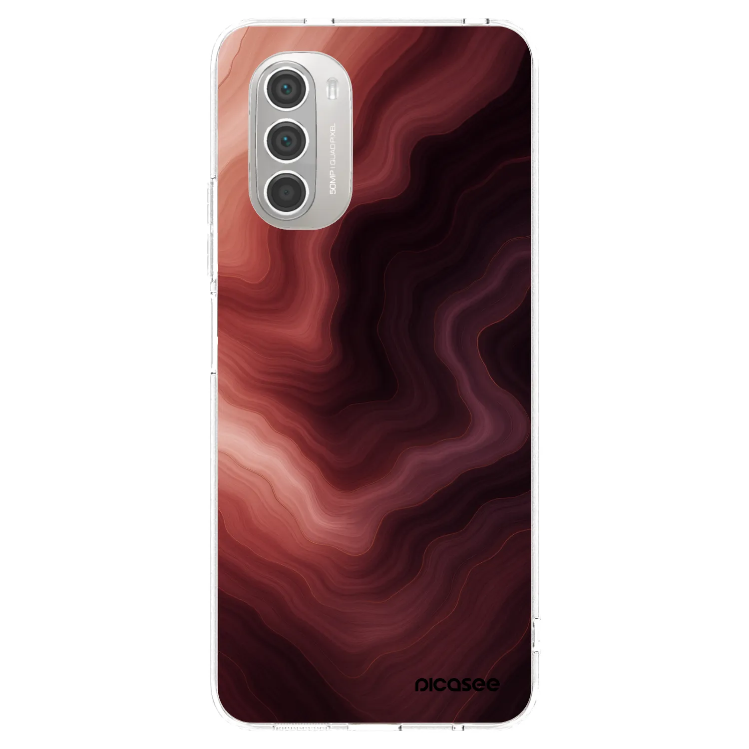 Picasee silikonska prozirna maskica za Motorola Moto G51 - Rouge