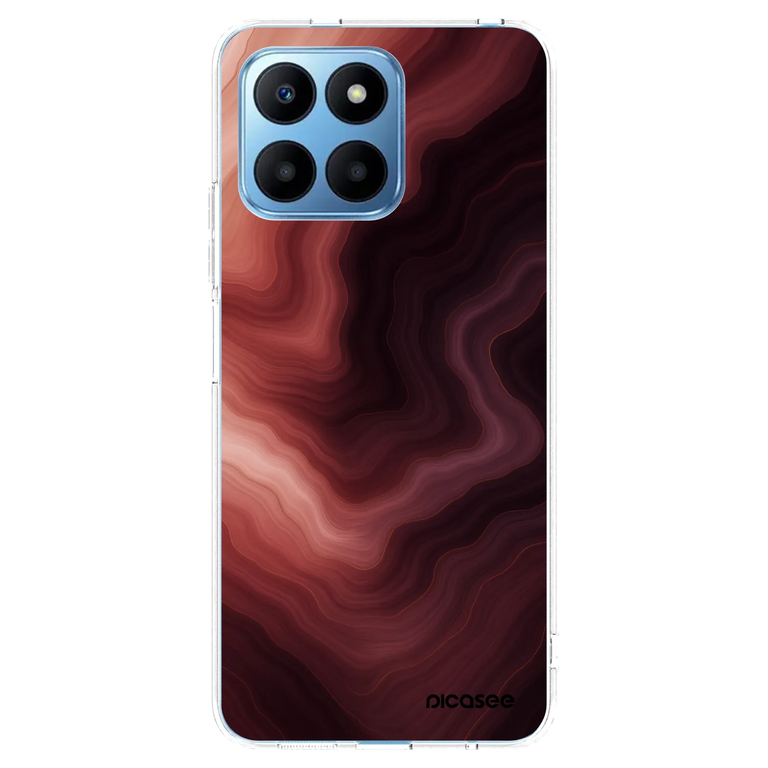 Picasee silikonska prozirna maskica za Honor 70 Lite - Rouge