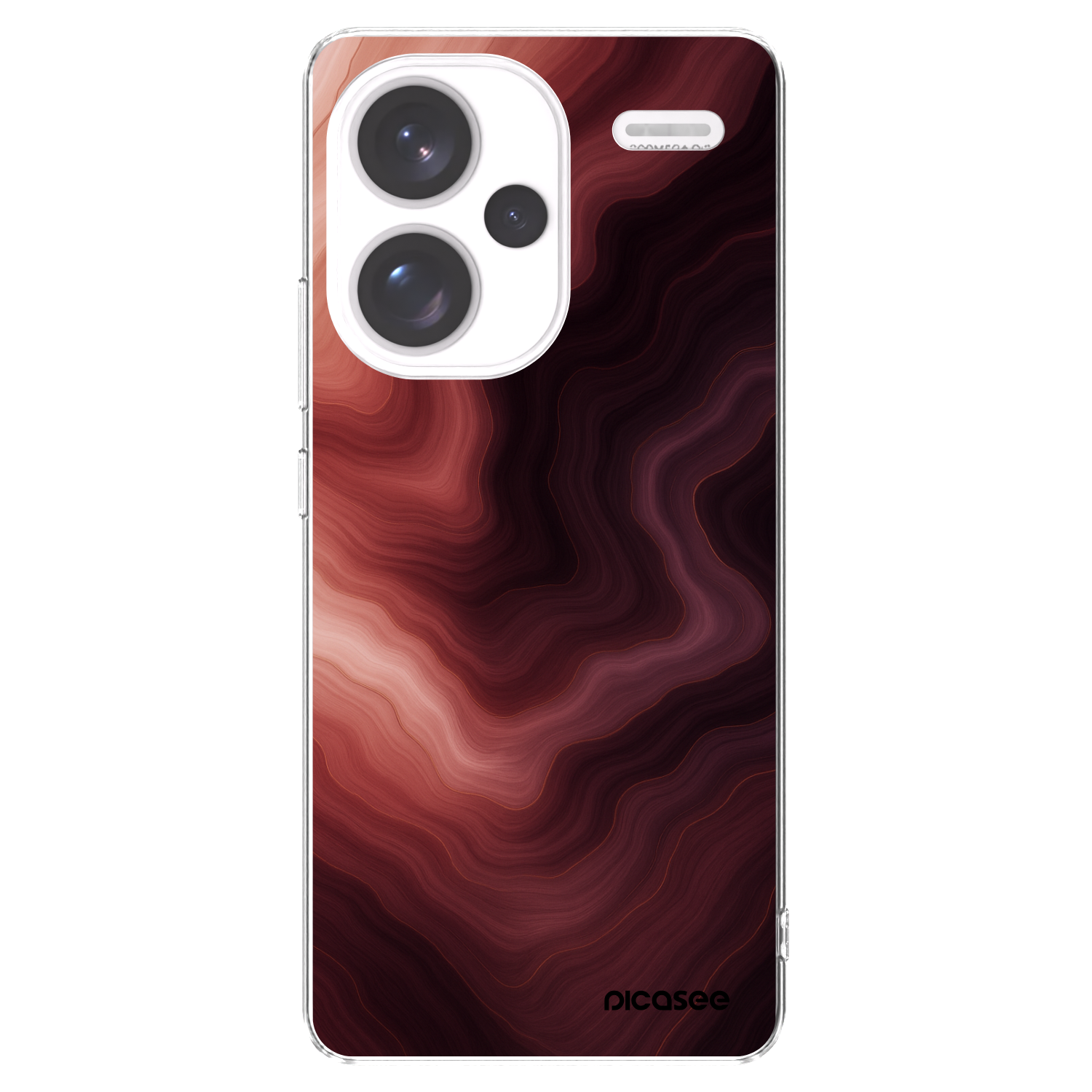 Picasee silikonska prozirna maskica za Xiaomi Redmi Note 13 Pro+ 5G - Rouge
