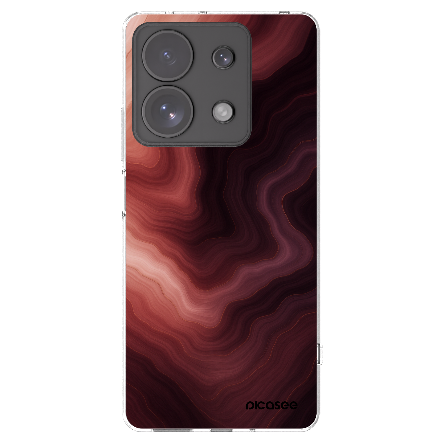 Picasee silikonska prozirna maskica za Xiaomi Redmi Note 13 Pro 4G - Rouge