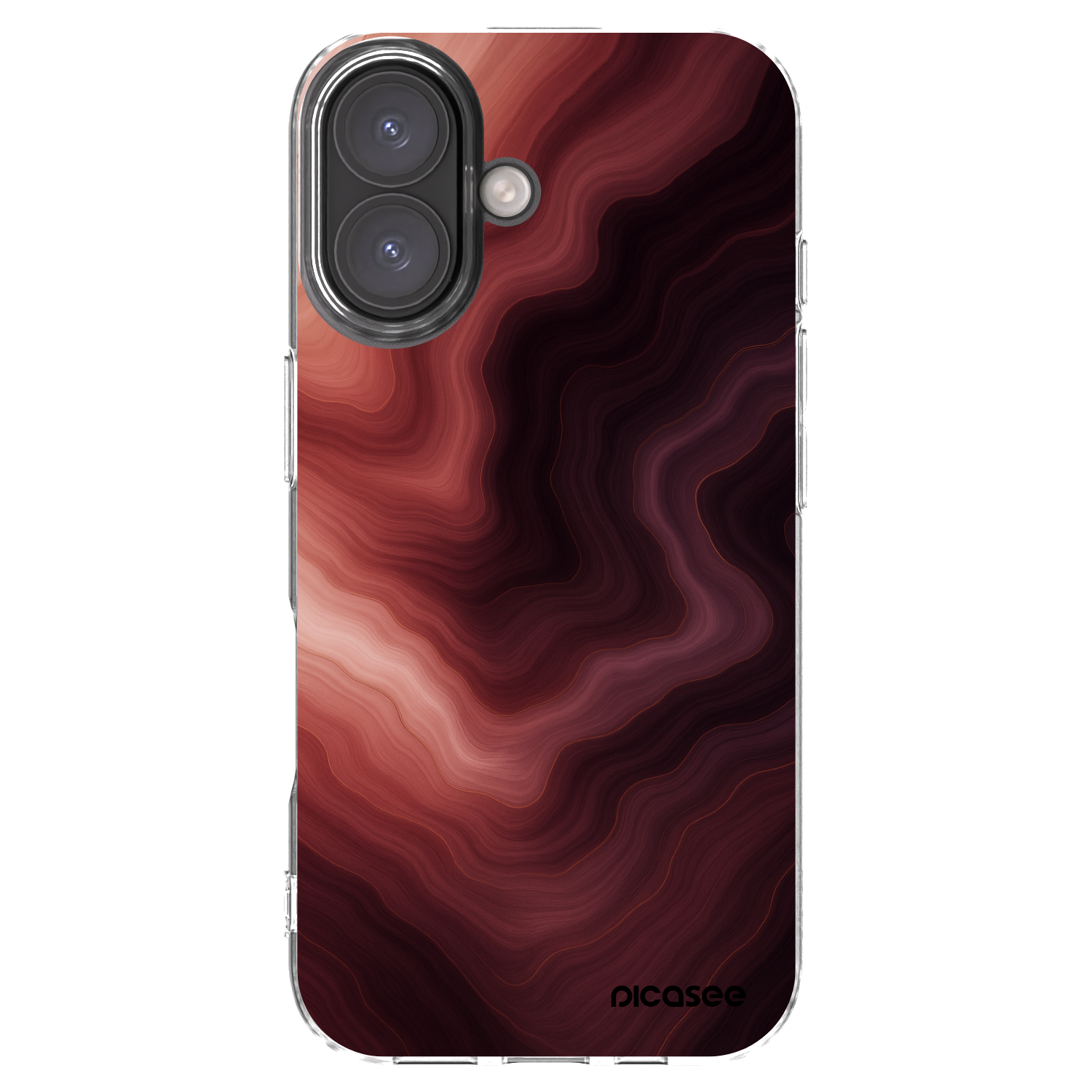 Picasee silikonska prozirna maskica za Apple iPhone 16 - Rouge