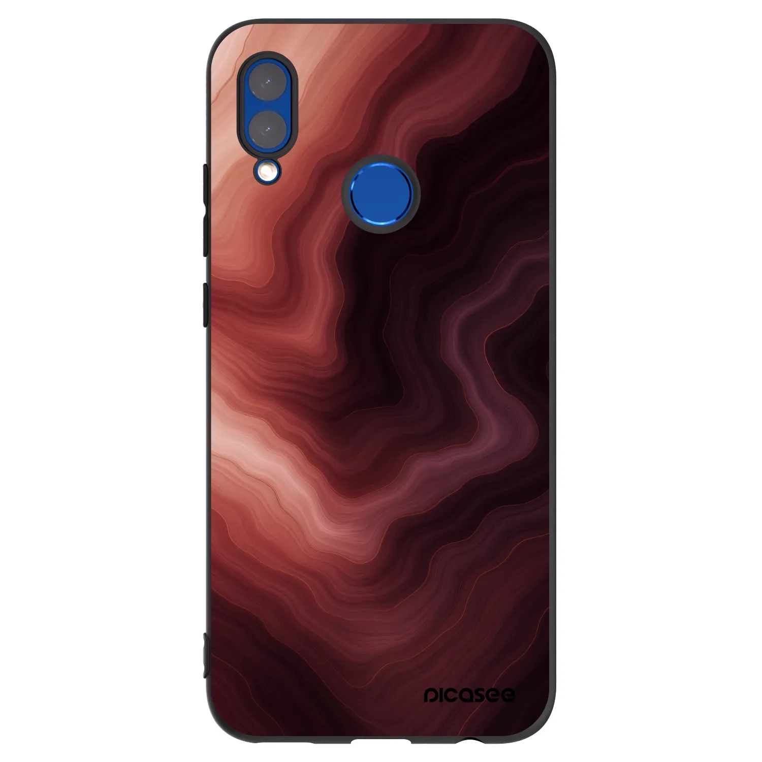 Picasee crna silikonska maskica za Huawei P Smart 2019 - Rouge