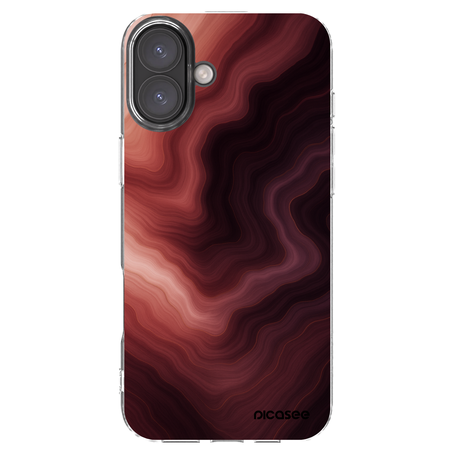 Picasee silikonska prozirna maskica za Apple iPhone 16 Plus - Rouge