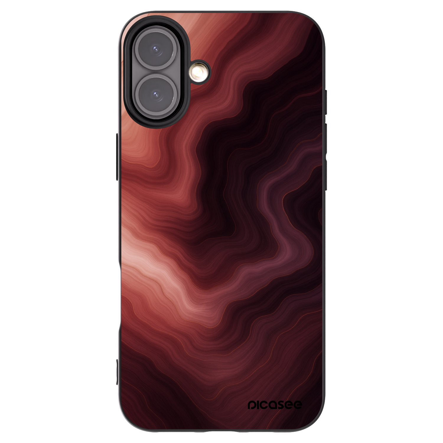 Picasee crna silikonska maskica za Apple iPhone 16 Plus - Rouge