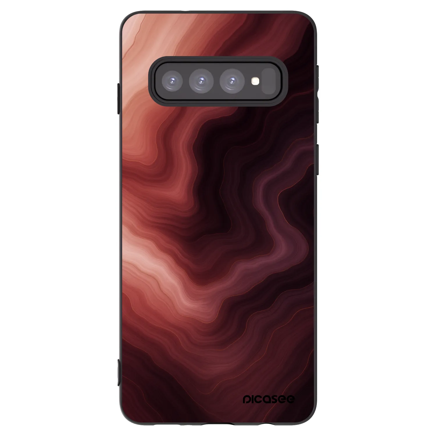 Picasee crna silikonska maskica za Samsung Galaxy S10 G973 - Rouge