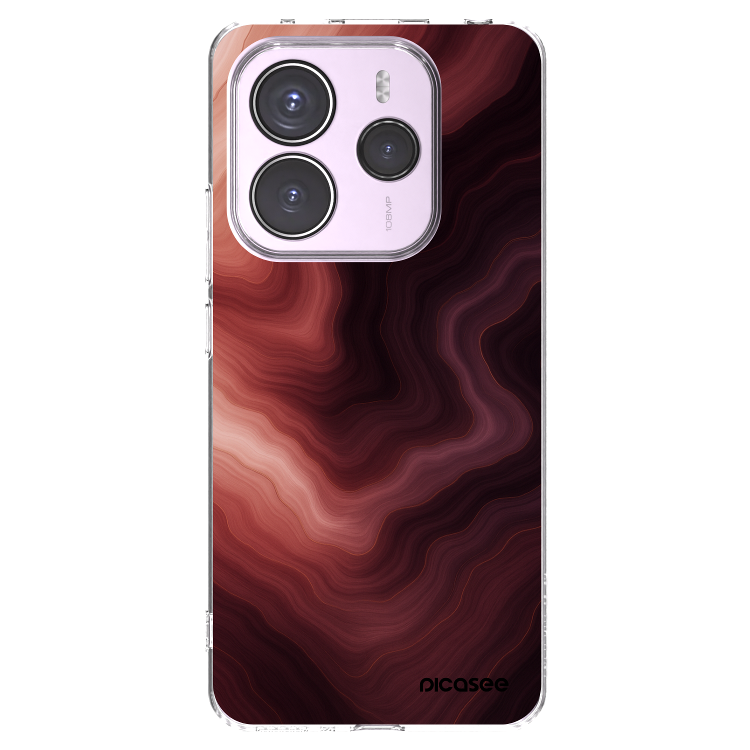 Picasee silikonska prozirna maskica za Xiaomi Redmi Note 14 5G - Rouge