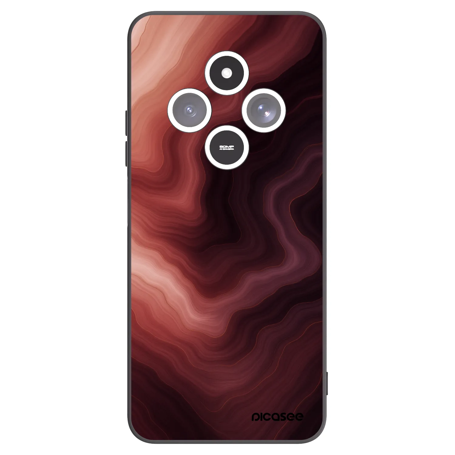 Picasee crna silikonska maskica za Xiaomi Redmi 14C - Rouge