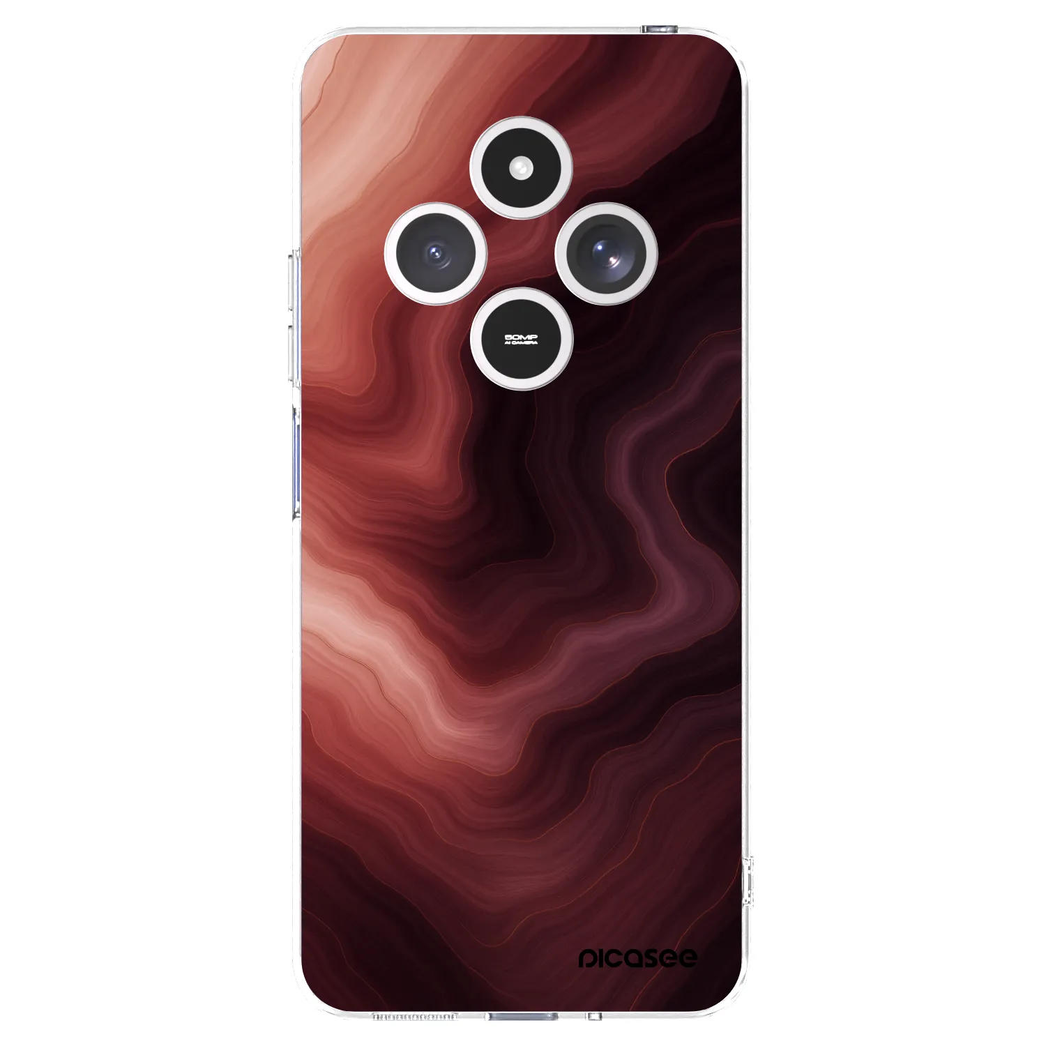 Picasee silikonska prozirna maskica za Xiaomi Redmi 14C - Rouge