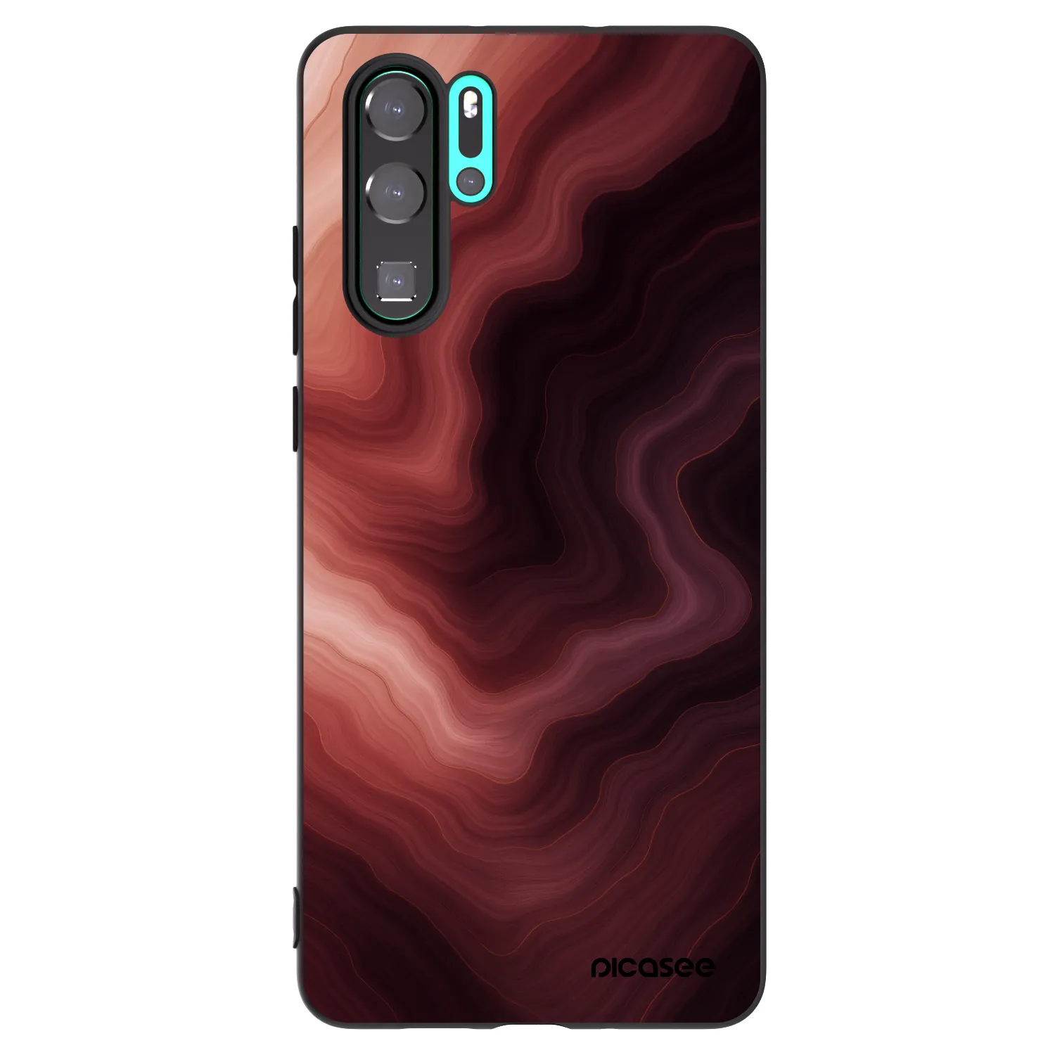 Picasee crna silikonska maskica za Huawei P30 Pro - Rouge