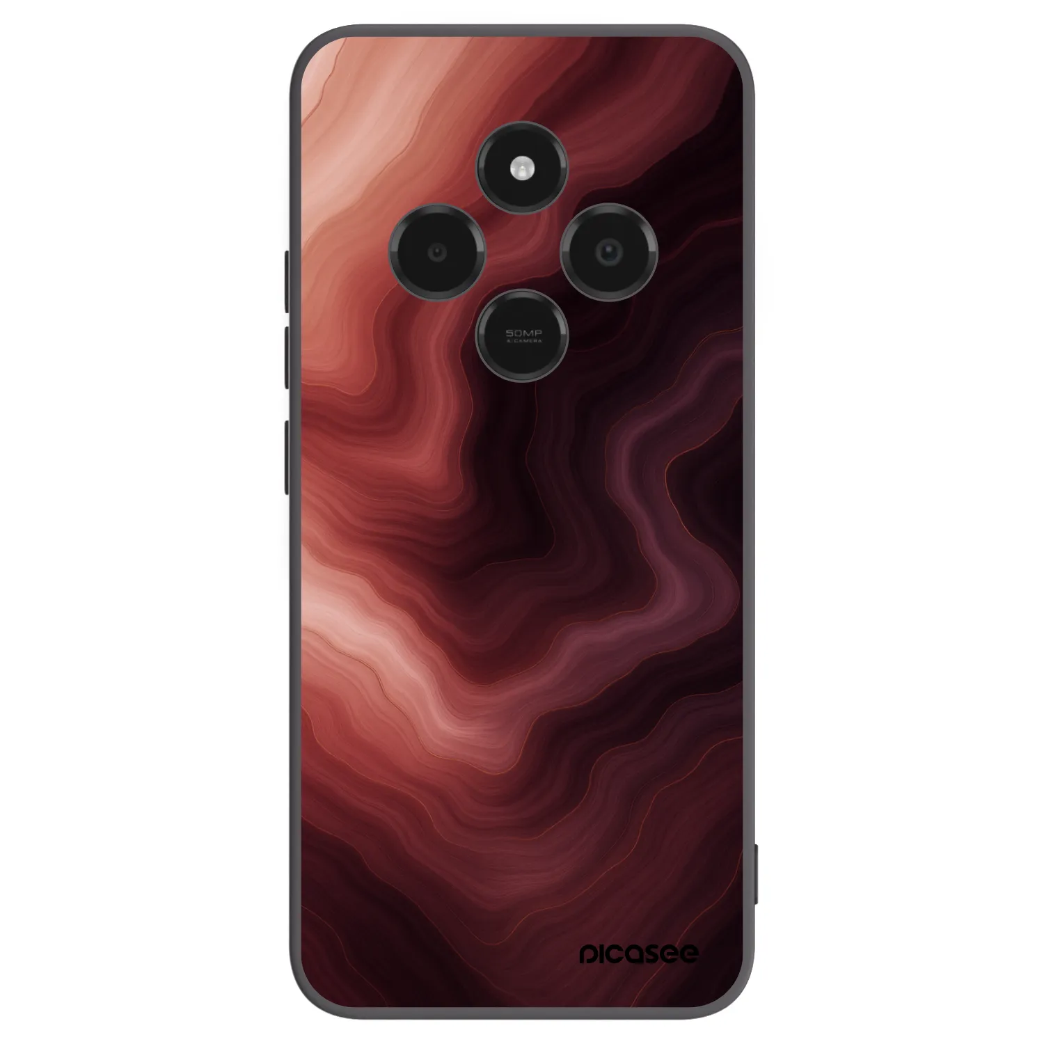 Picasee crna silikonska maskica za Xiaomi Poco C75 - Rouge