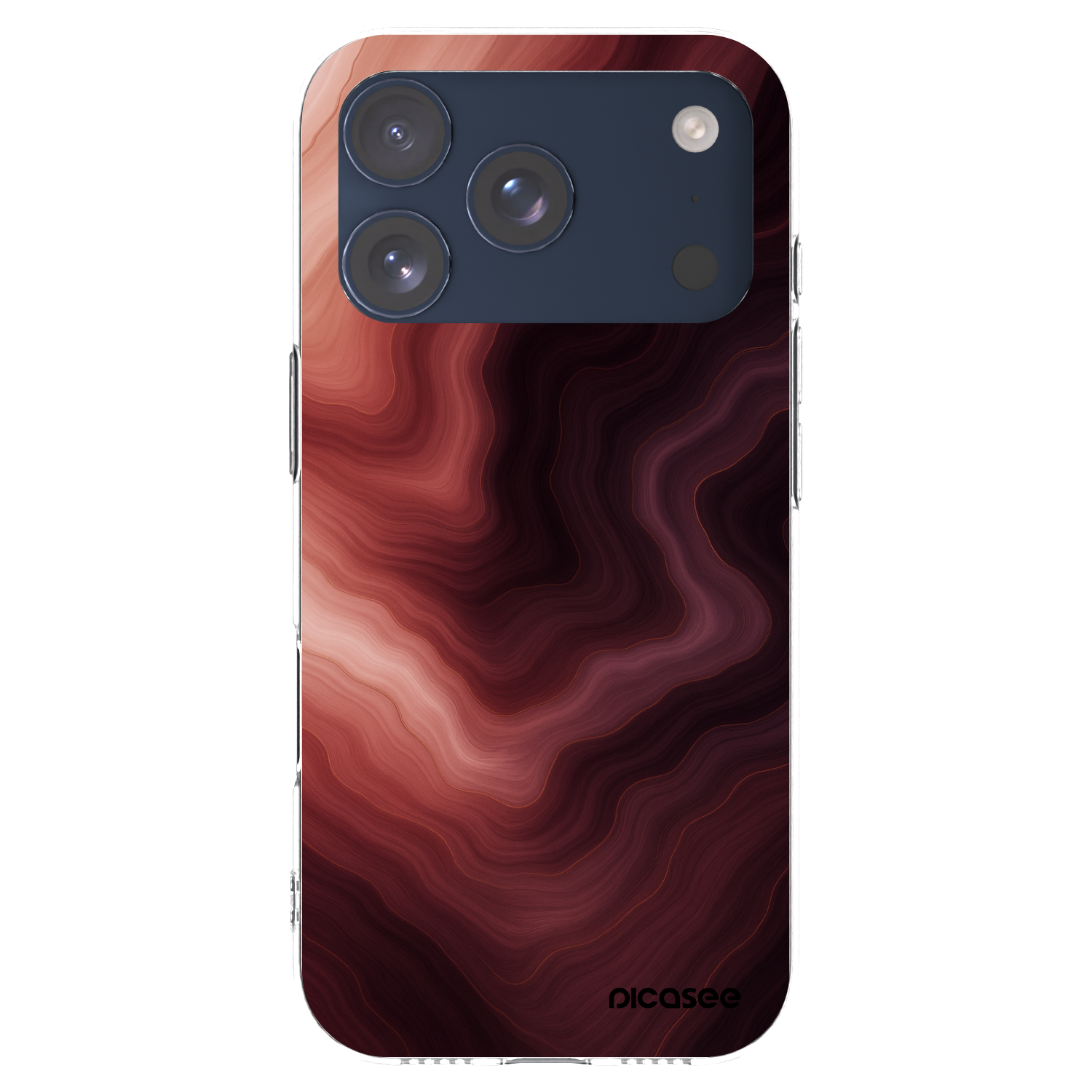Picasee silikonska prozirna maskica za Apple iPhone 17 Pro - Rouge