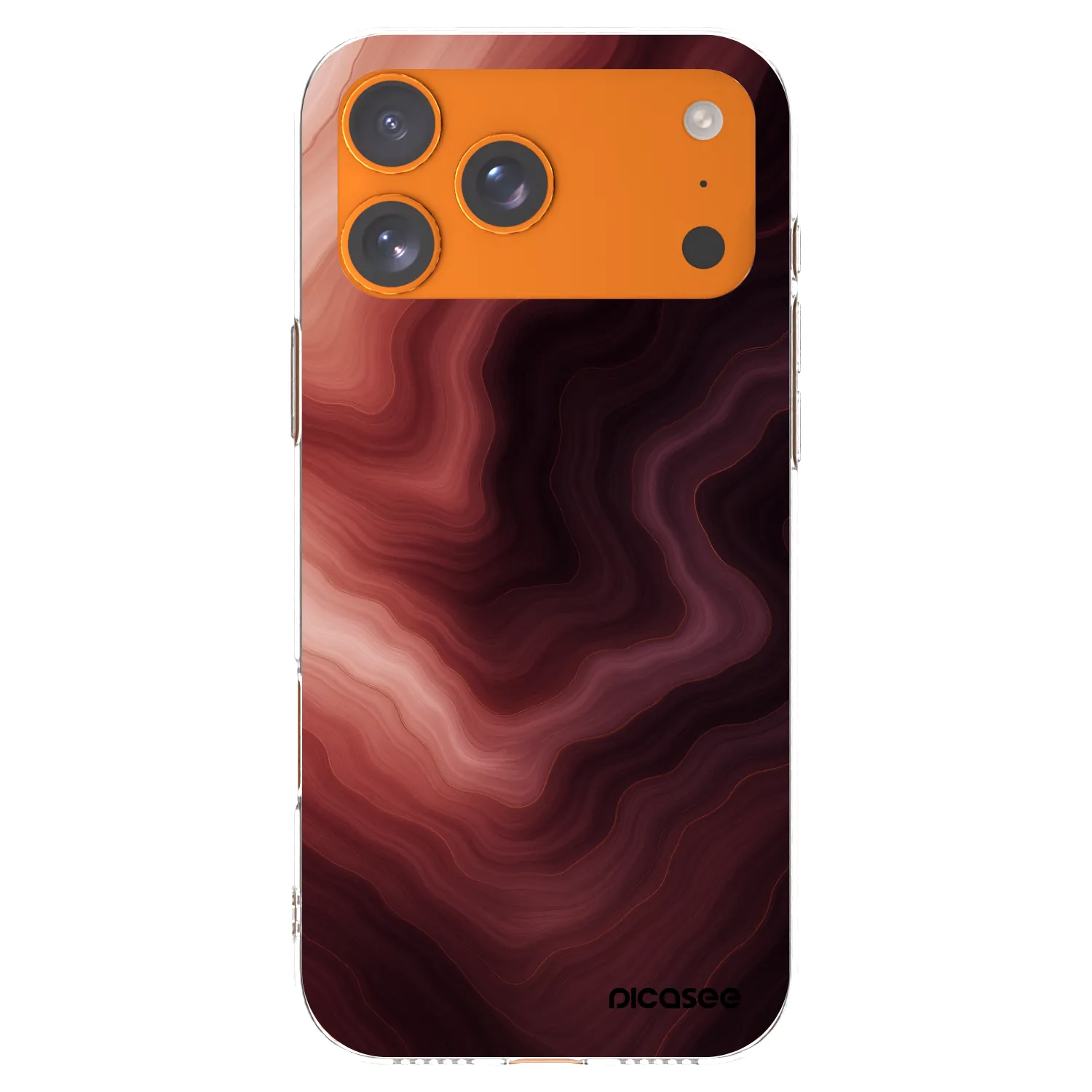 Picasee silikonska prozirna maskica za Apple iPhone 17 Pro Max - Rouge