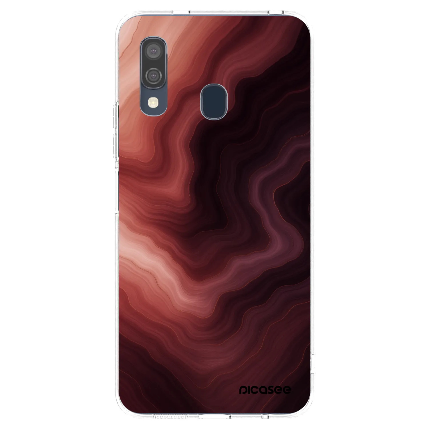 Picasee silikonska prozirna maskica za Samsung Galaxy A40 A405F - Rouge