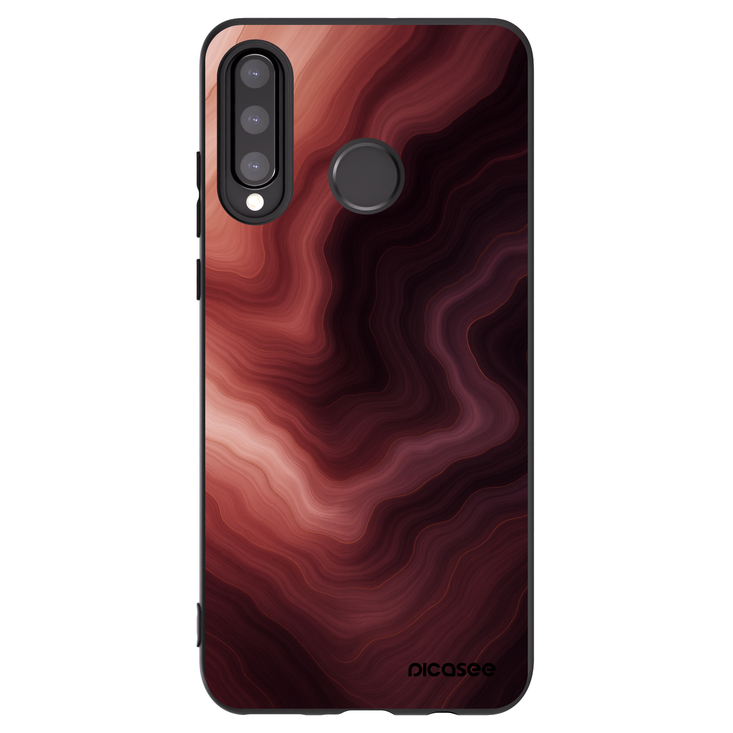 Picasee crna silikonska maskica za Huawei P30 Lite - Rouge