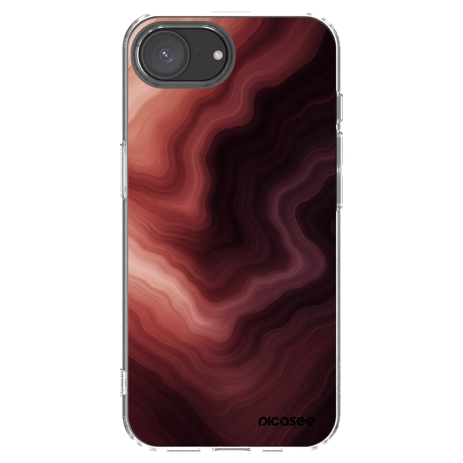 Picasee silikonska prozirna maskica za Apple iPhone 17e - Rouge