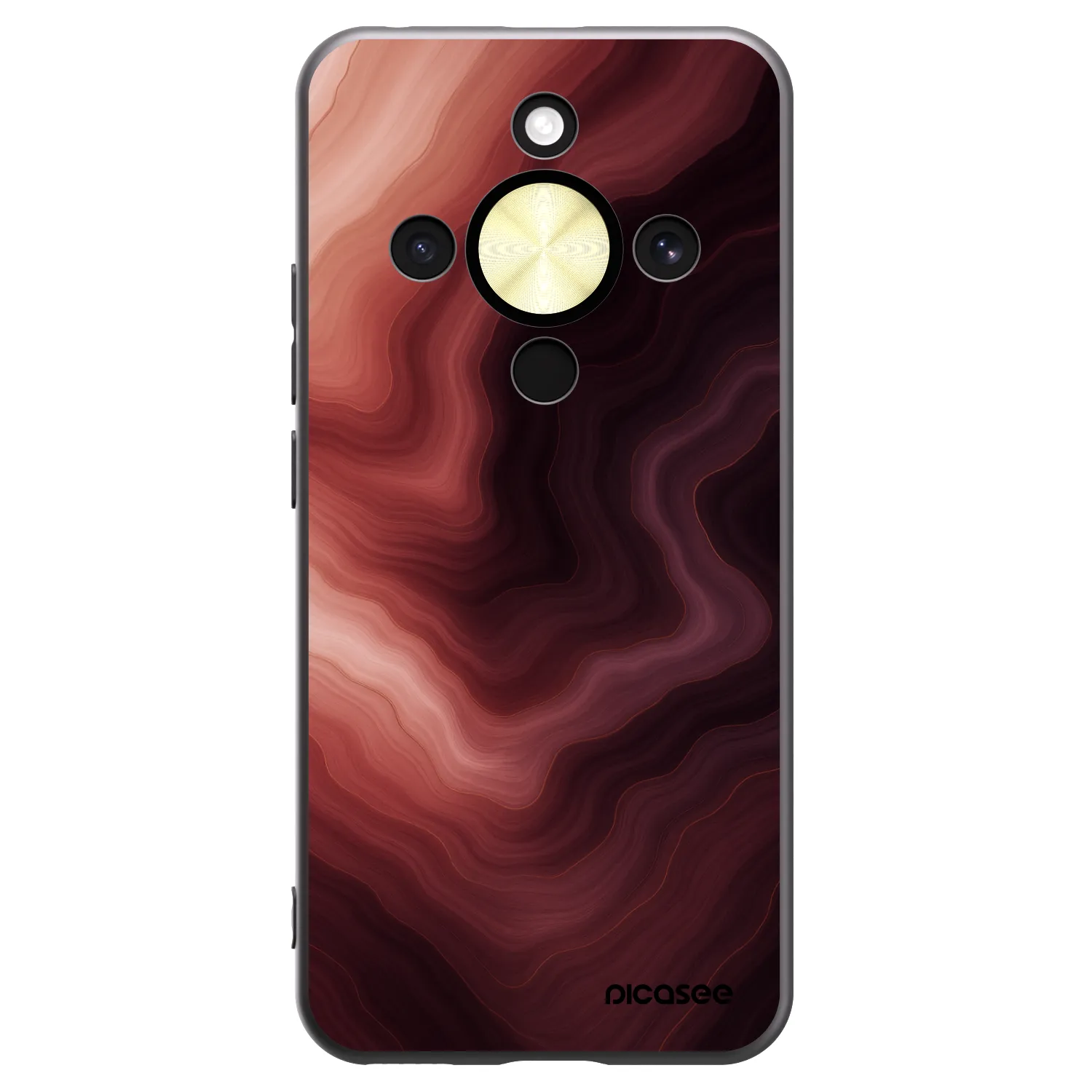 Picasee crna silikonska maskica za Honor Magic8 Lite 5G - Rouge